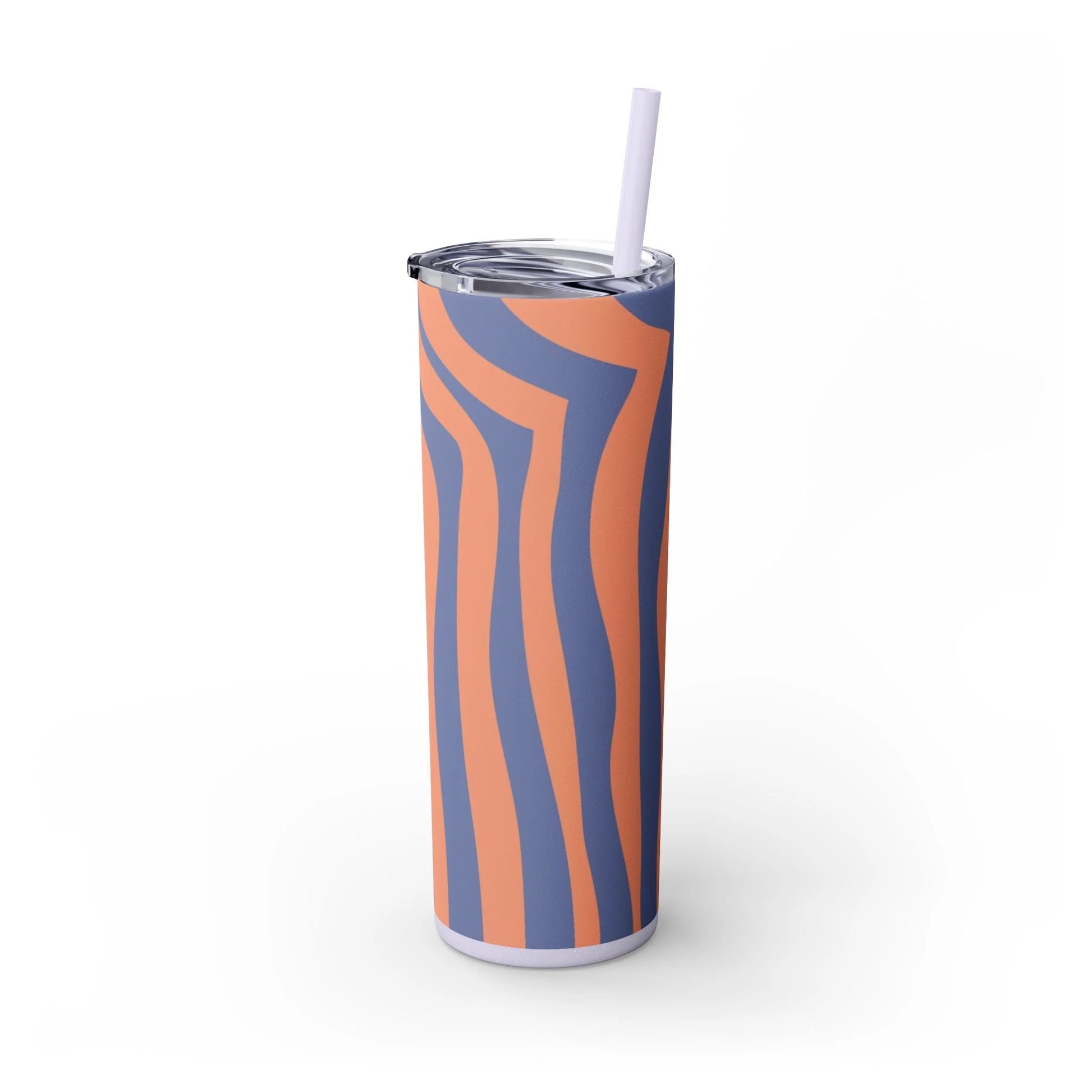 JAKKOUTTHEBXX Wavy Blue and Orange Maars Personalized Skinny Tumbler 2025