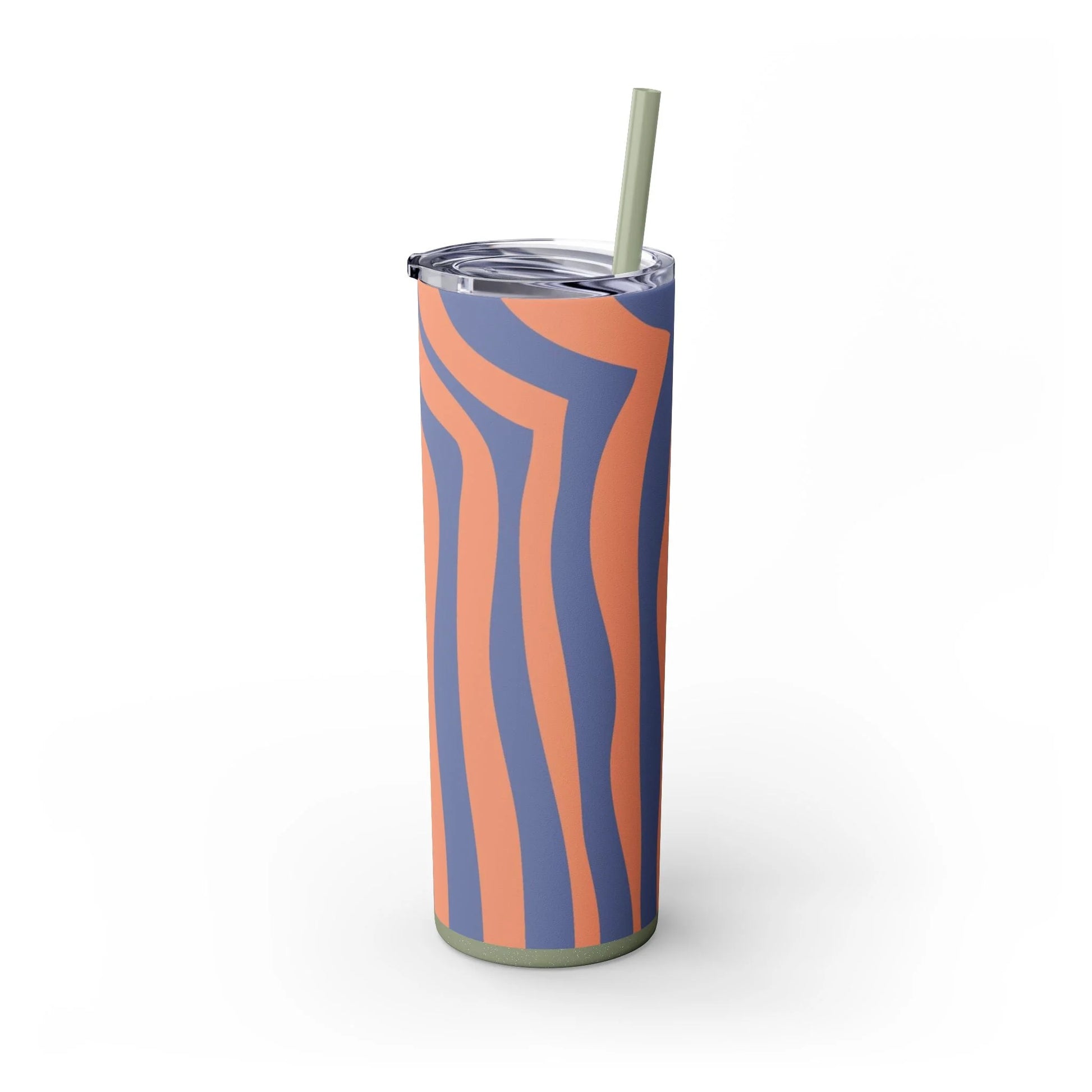 JAKKOUTTHEBXX Wavy Blue and Orange Maars Personalized Skinny Tumbler 2025