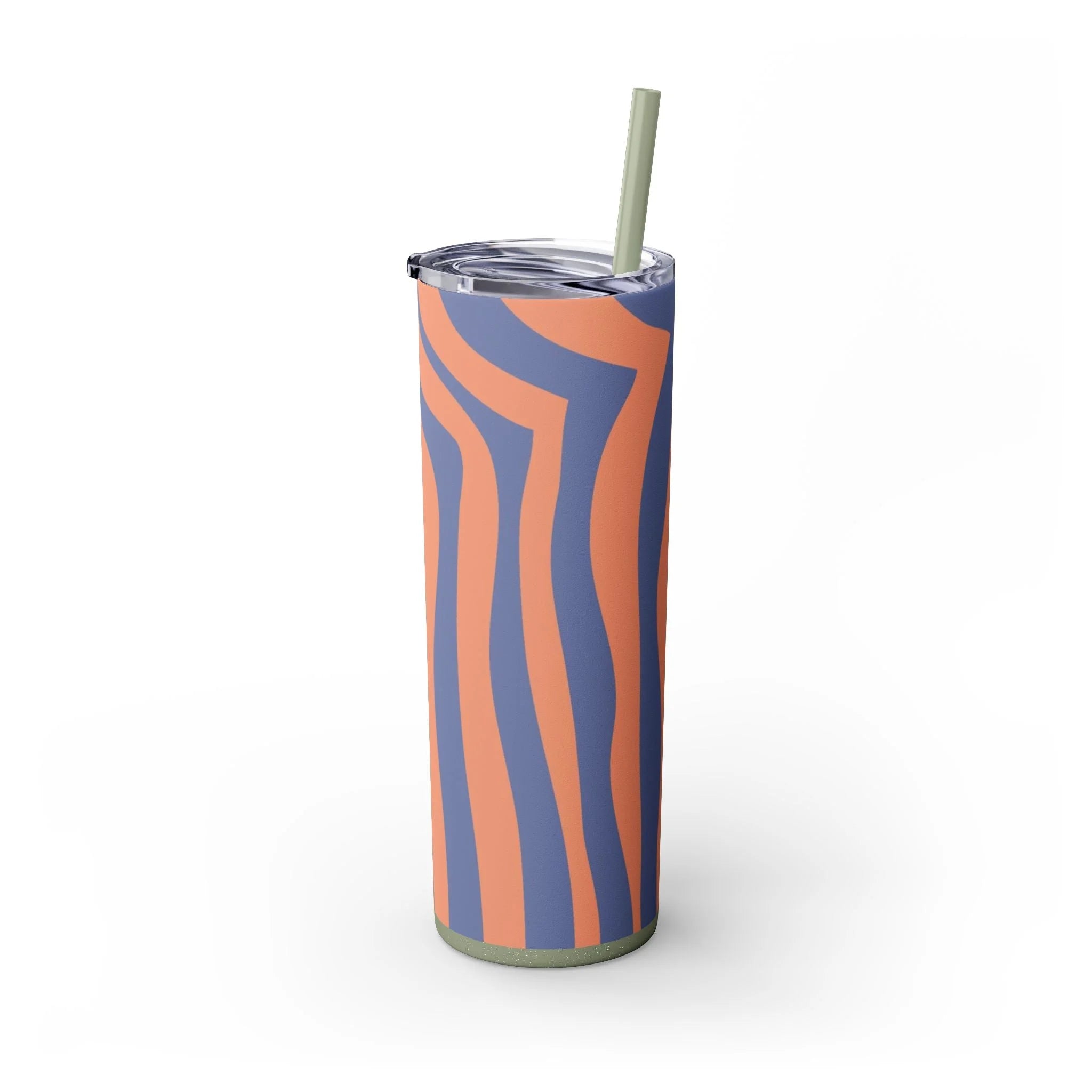 JAKKOUTTHEBXX Wavy Blue and Orange Maars Personalized Skinny Tumbler 2025