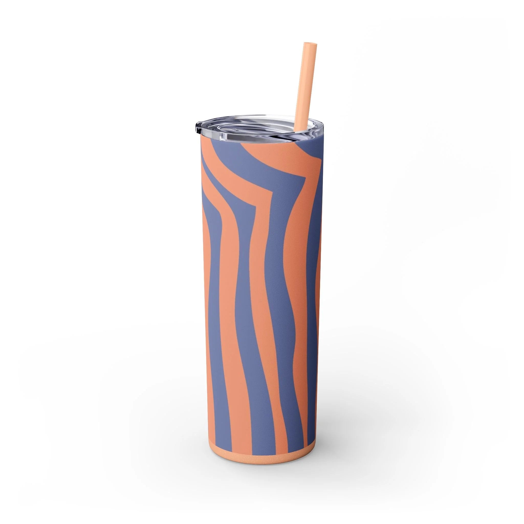 JAKKOUTTHEBXX Wavy Blue and Orange Maars Personalized Skinny Tumbler 2025