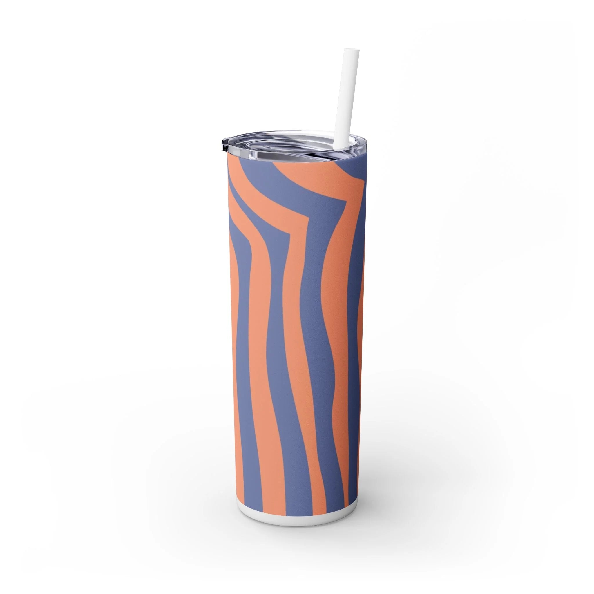 JAKKOUTTHEBXX Wavy Blue and Orange Maars Personalized Skinny Tumbler 2025