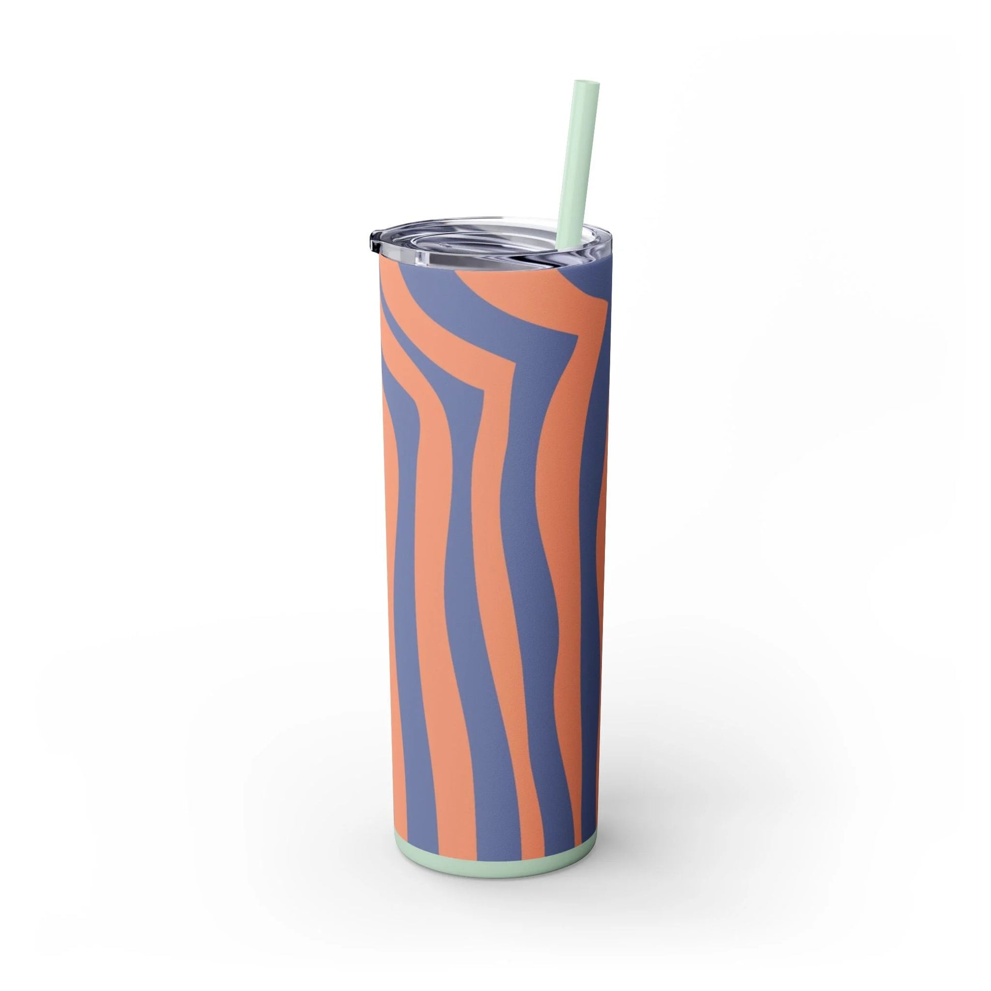 JAKKOUTTHEBXX Wavy Blue and Orange Maars Personalized Skinny Tumbler 2025