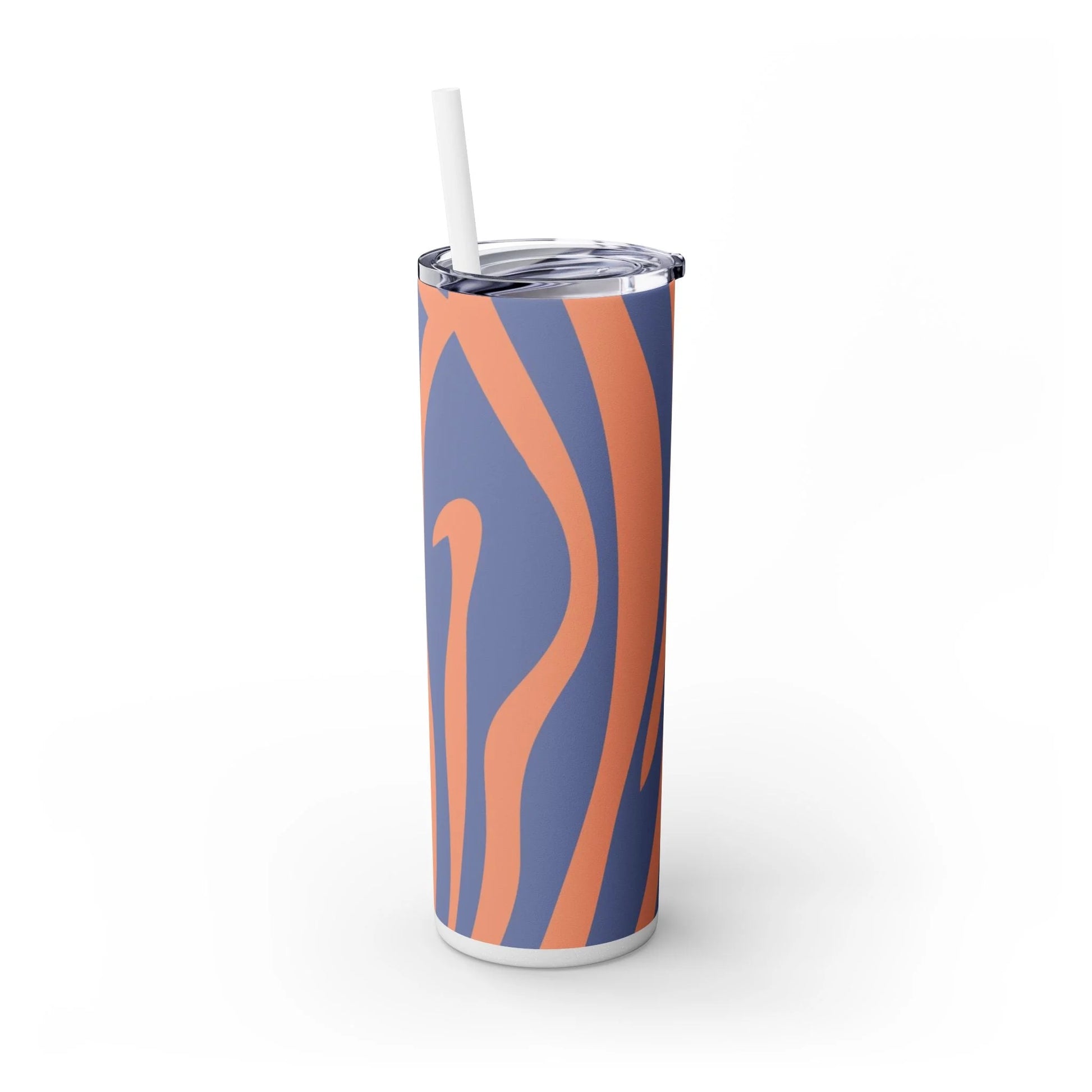 JAKKOUTTHEBXX Wavy Blue and Orange Maars Personalized Skinny Tumbler 2025