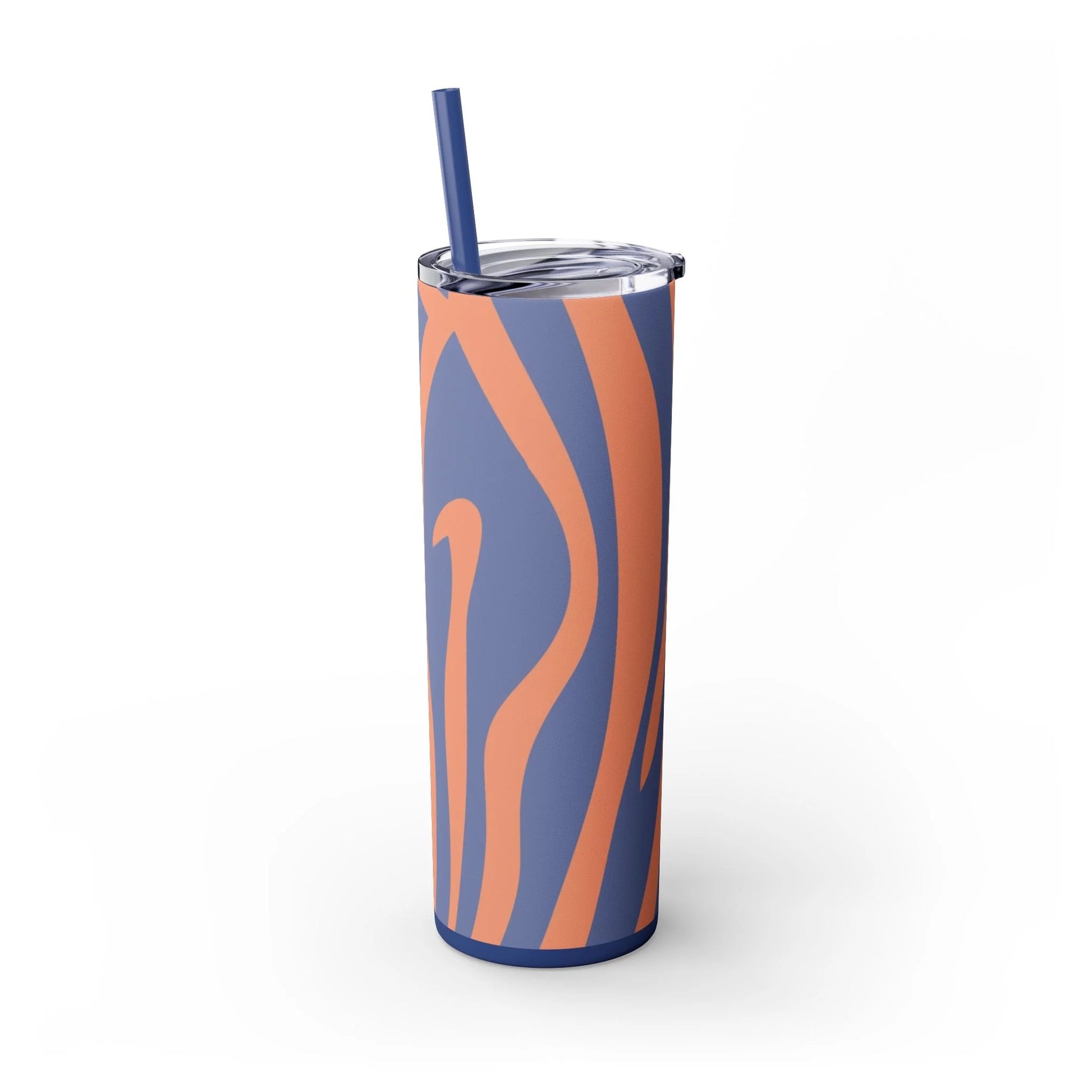 JAKKOUTTHEBXX Wavy Blue and Orange Maars Personalized Skinny Tumbler 2025