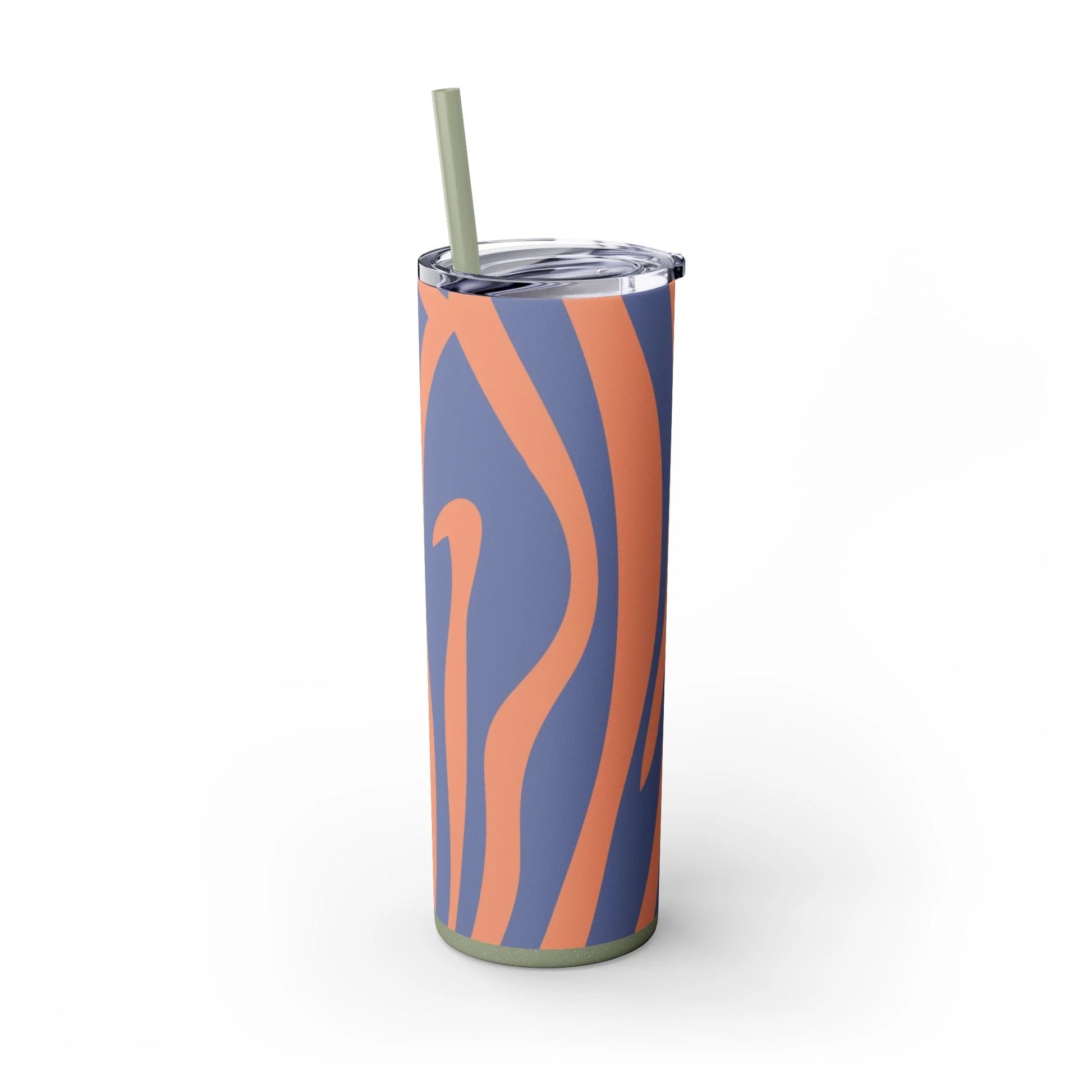 JAKKOUTTHEBXX Wavy Blue and Orange Maars Personalized Skinny Tumbler 2025
