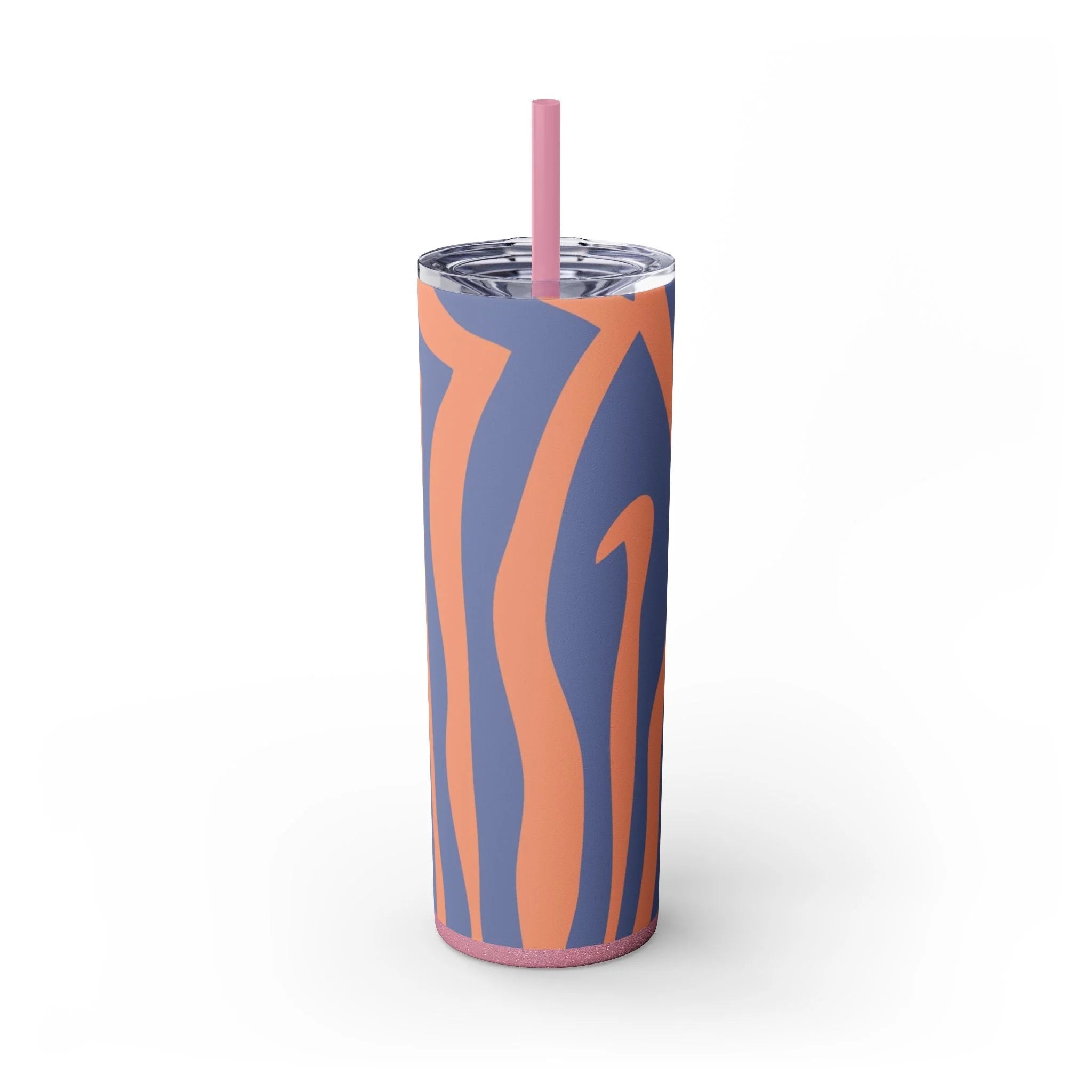 JAKKOUTTHEBXX Wavy Blue and Orange Maars Personalized Skinny Tumbler 2025