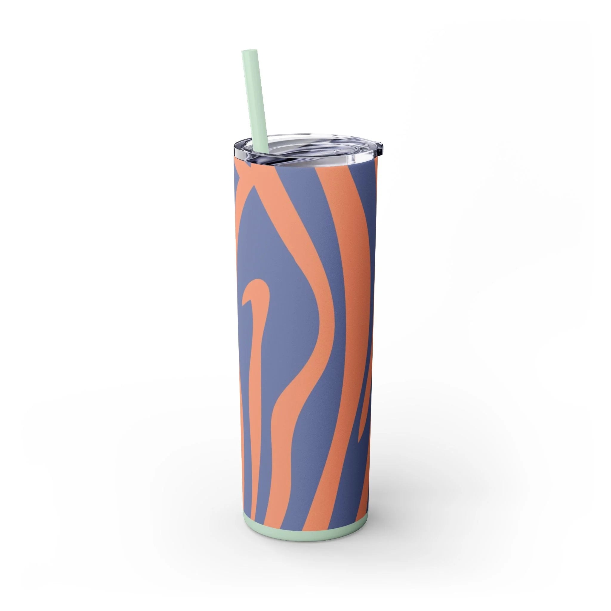 JAKKOUTTHEBXX Wavy Blue and Orange Maars Personalized Skinny Tumbler 2025