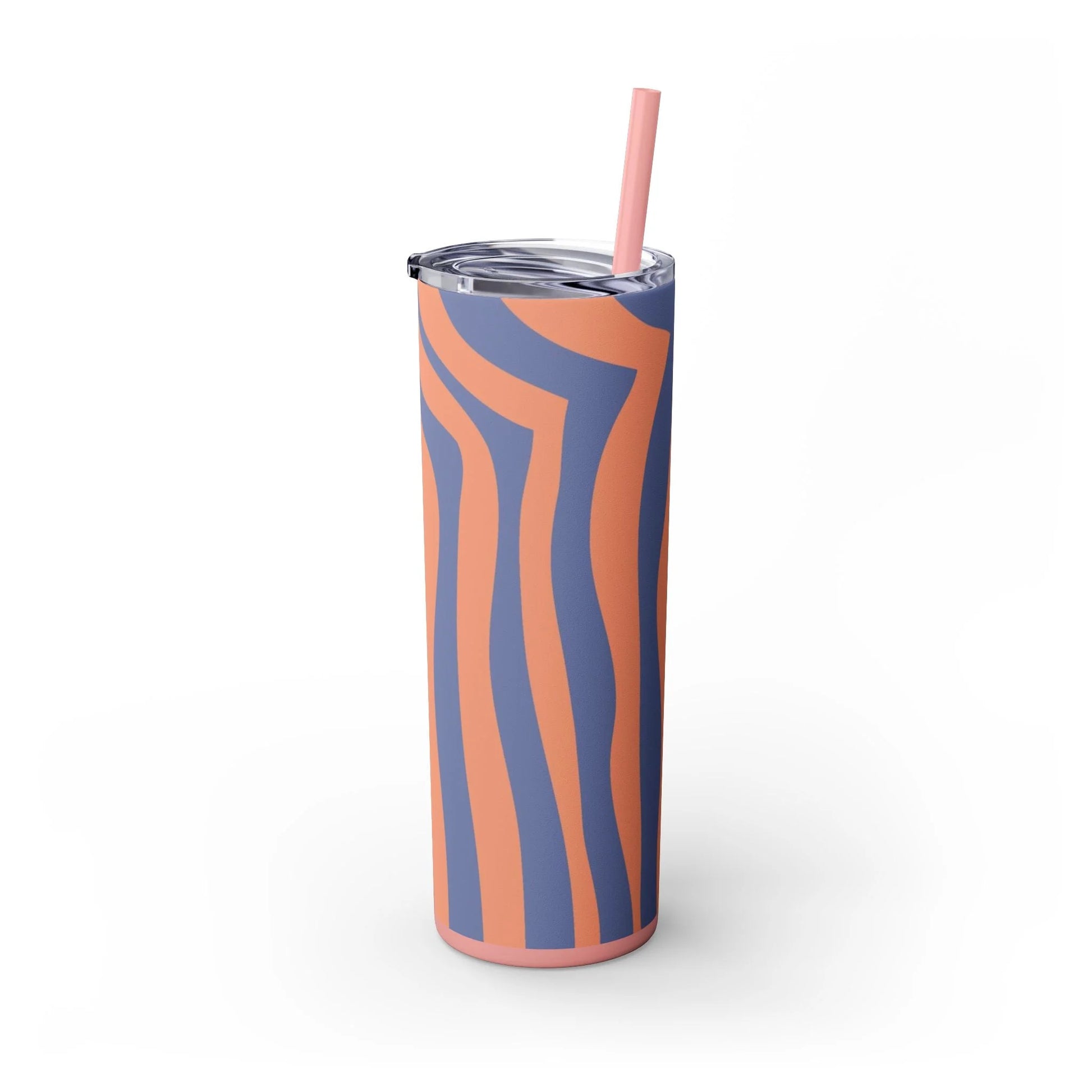 JAKKOUTTHEBXX Wavy Blue and Orange Maars Personalized Skinny Tumbler 2025