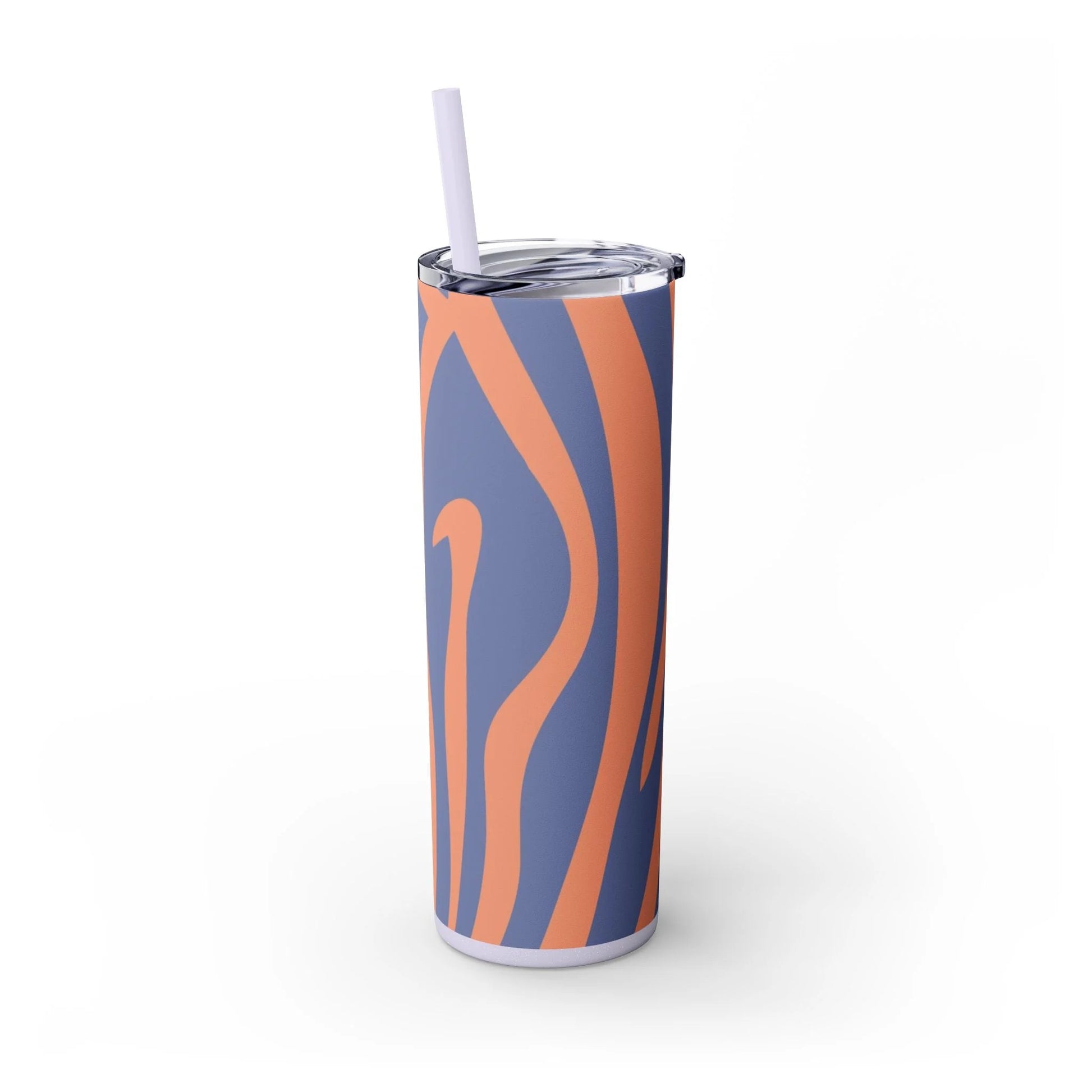 JAKKOUTTHEBXX Wavy Blue and Orange Maars Personalized Skinny Tumbler 2025