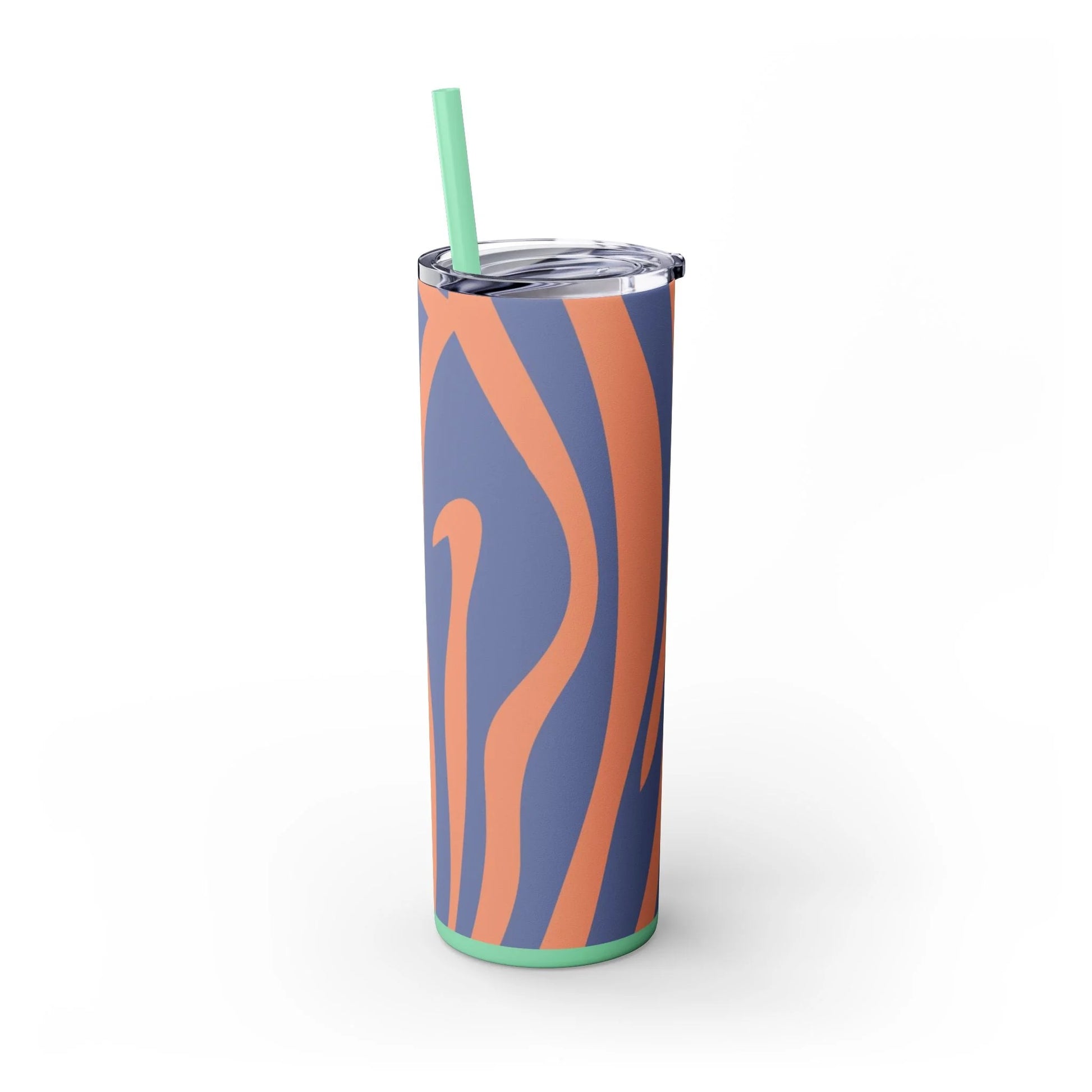 JAKKOUTTHEBXX Wavy Blue and Orange Maars Personalized Skinny Tumbler 2025