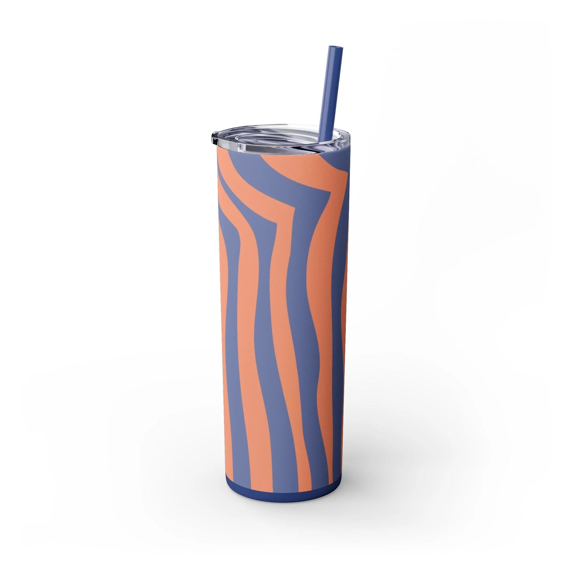 JAKKOUTTHEBXX Wavy Blue and Orange Maars Personalized Skinny Tumbler 2025