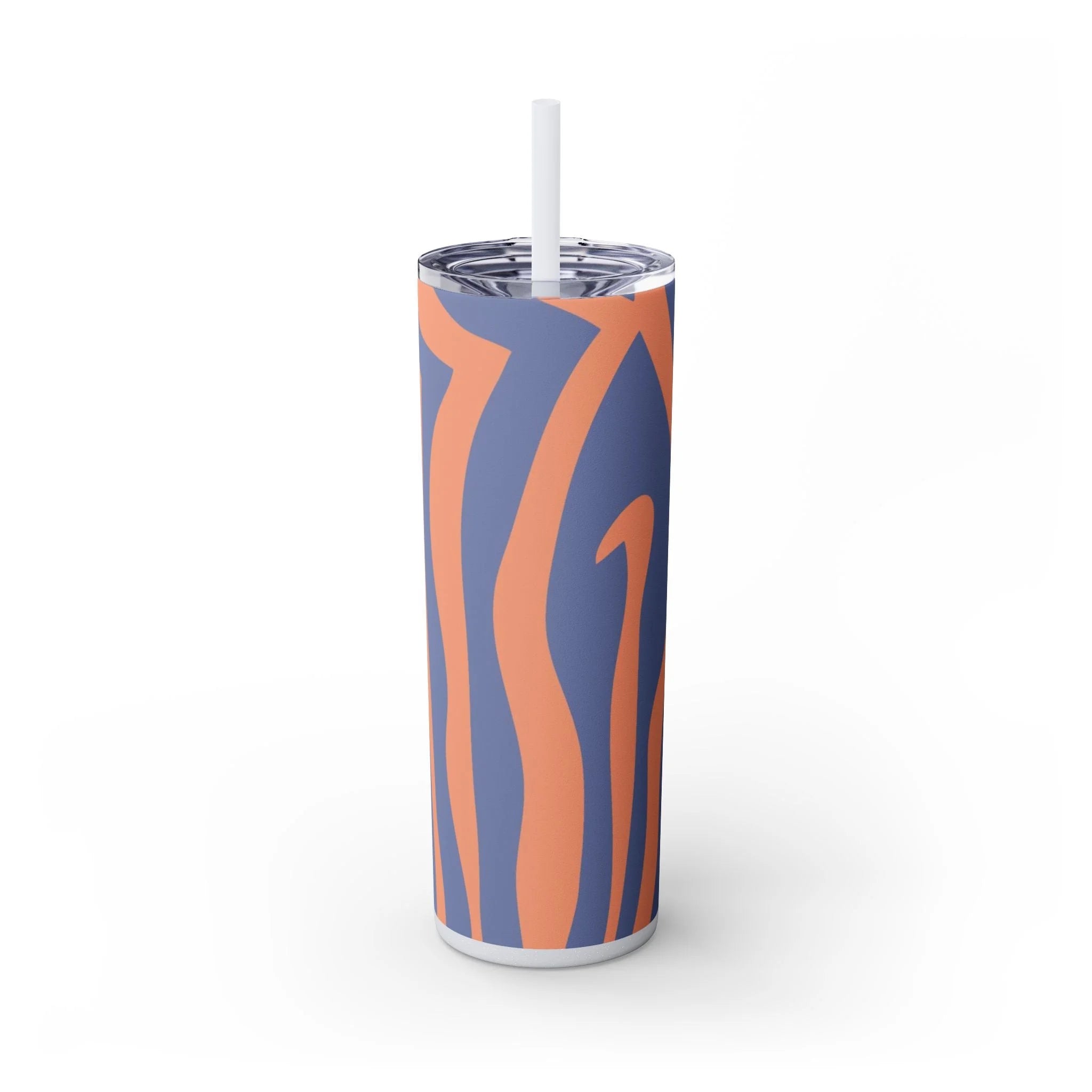 JAKKOUTTHEBXX Wavy Blue and Orange Maars Personalized Skinny Tumbler 2025
