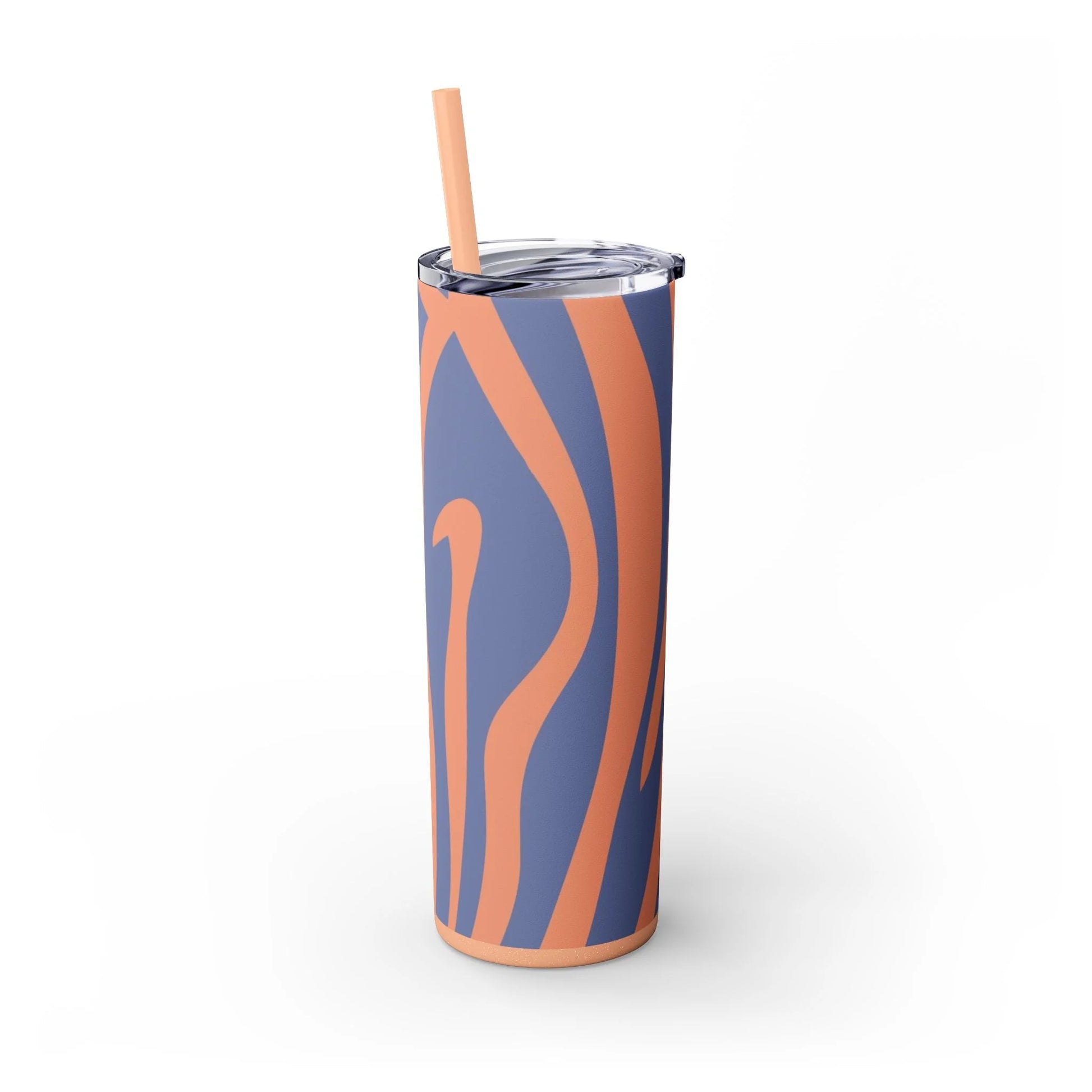 JAKKOUTTHEBXX Wavy Blue and Orange Maars Personalized Skinny Tumbler 2025