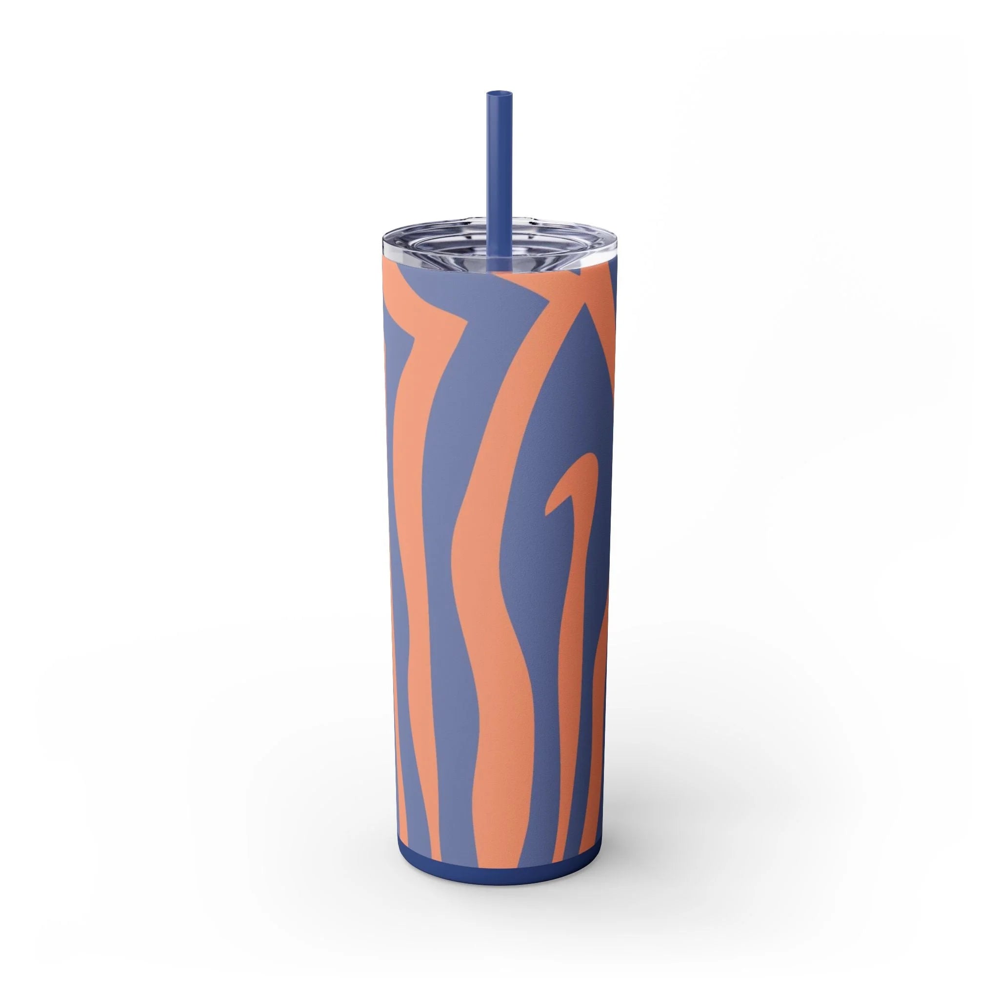 JAKKOUTTHEBXX Wavy Blue and Orange Maars Personalized Skinny Tumbler 2025