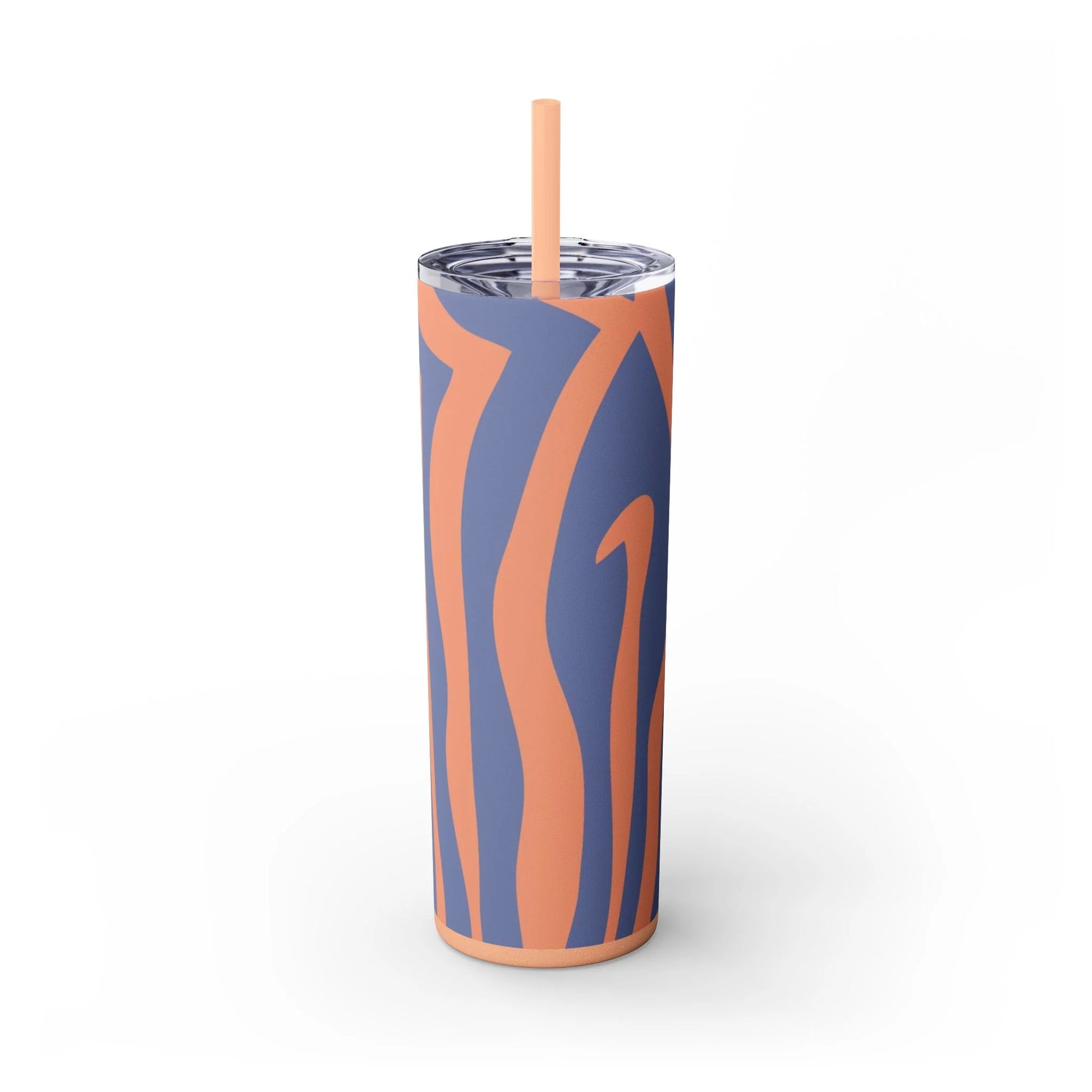 JAKKOUTTHEBXX Wavy Blue and Orange Maars Personalized Skinny Tumbler 2025