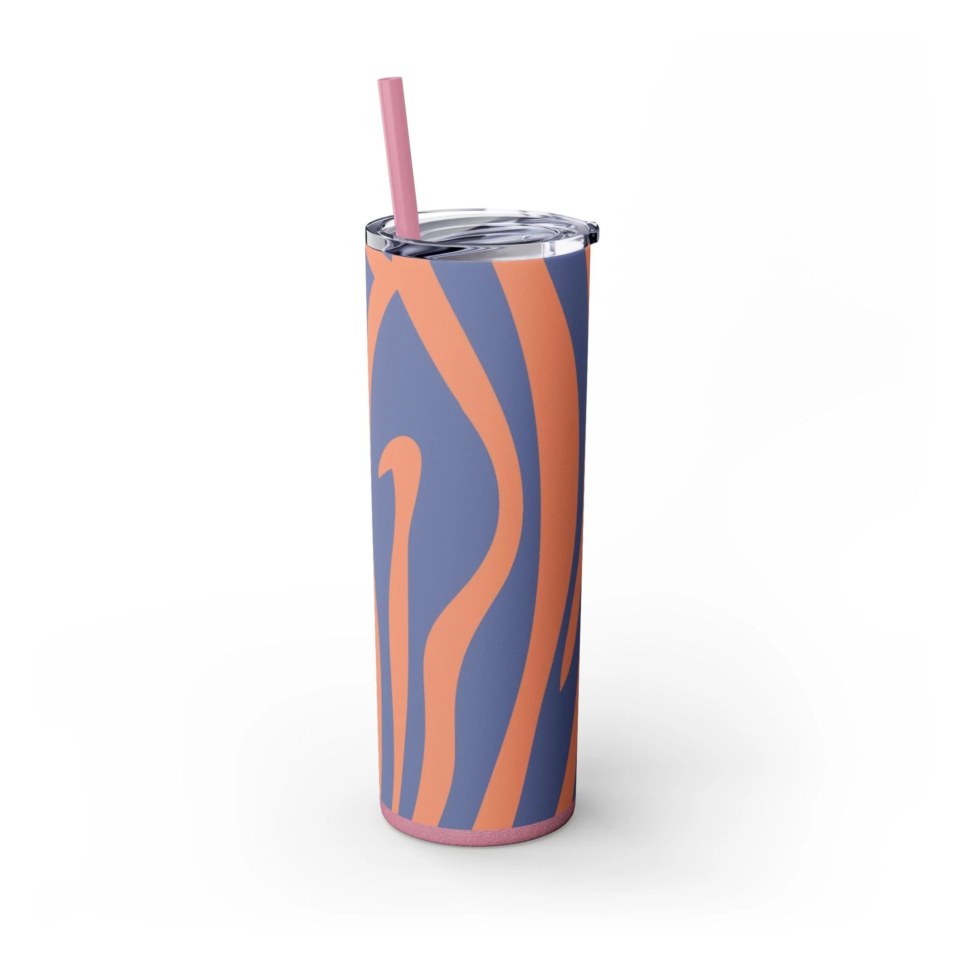 JAKKOUTTHEBXX Wavy Blue and Orange Maars Personalized Skinny Tumbler 2025