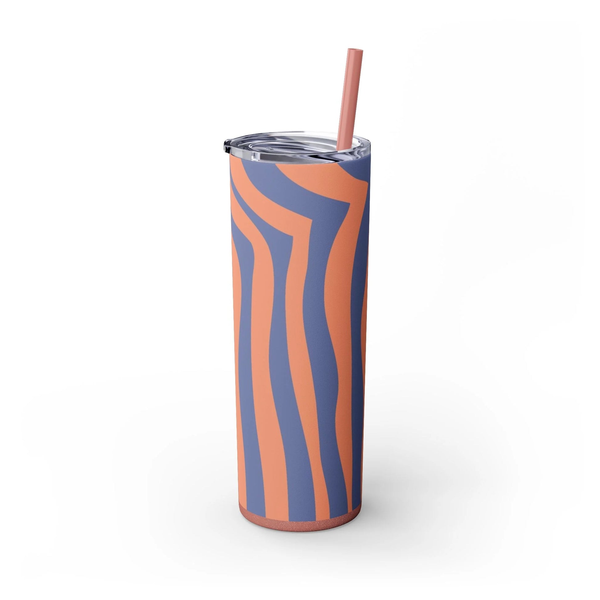 JAKKOUTTHEBXX Wavy Blue and Orange Maars Personalized Skinny Tumbler 2025