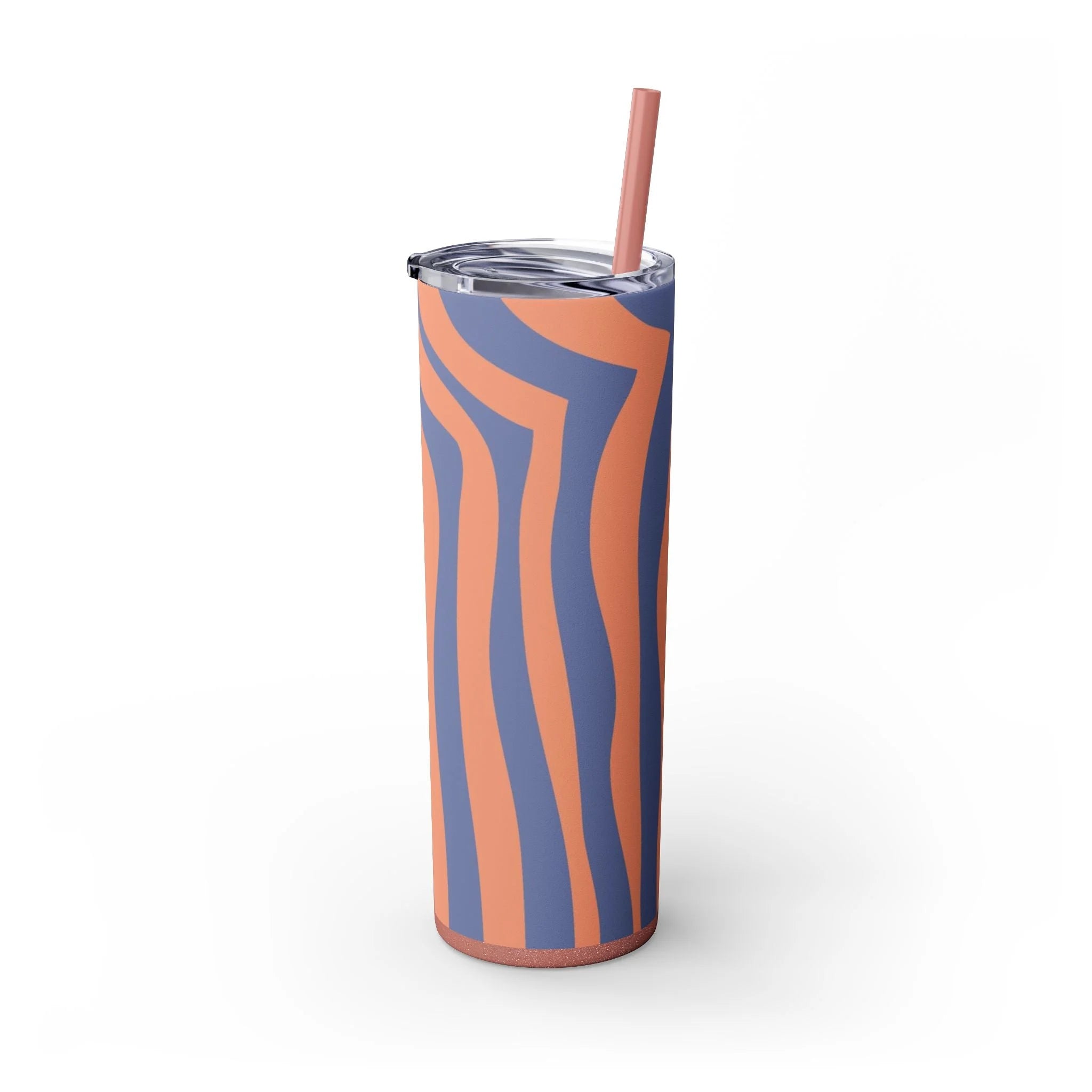 JAKKOUTTHEBXX Wavy Blue and Orange Maars Personalized Skinny Tumbler 2025