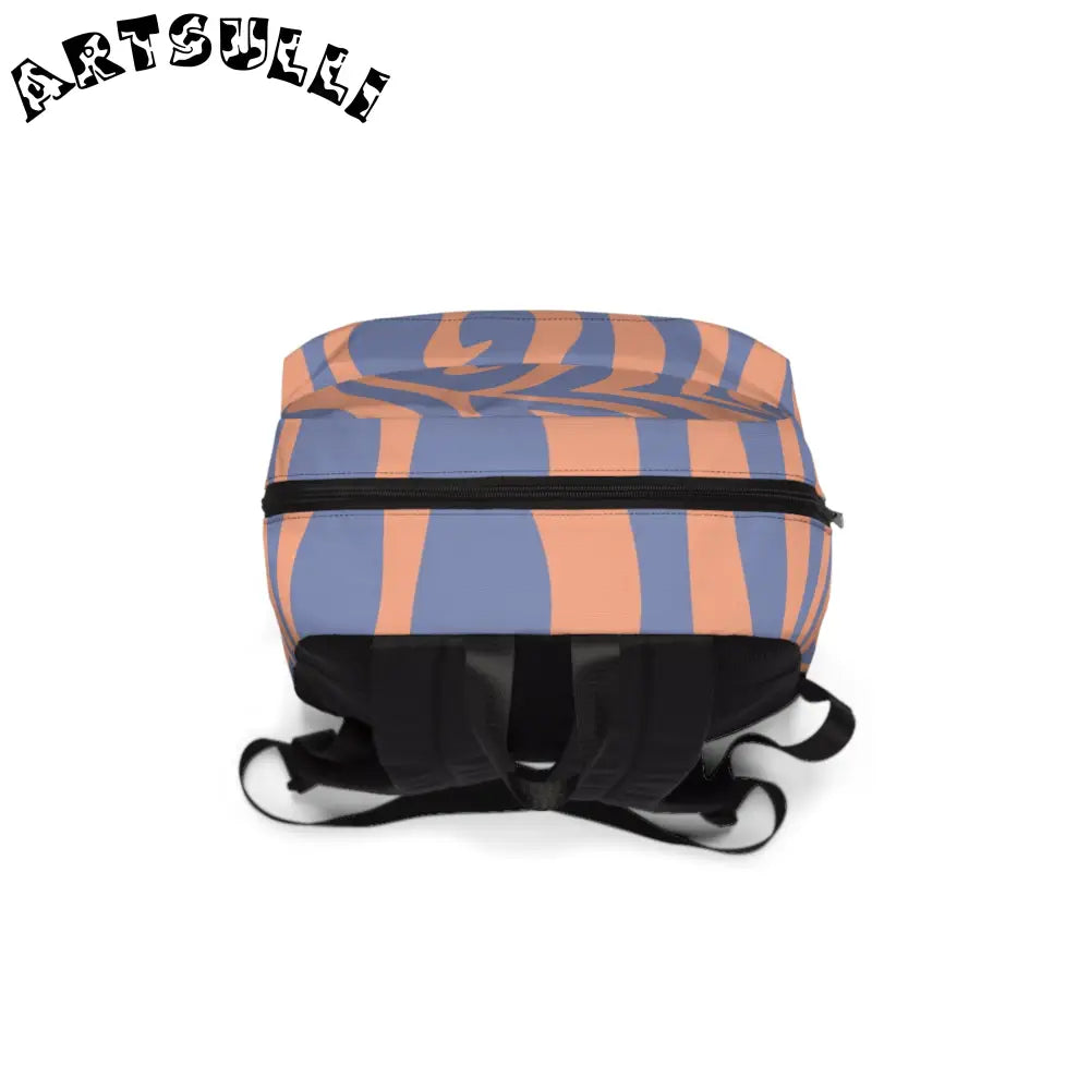 JAKKOUTTHEBXX Wavy Orange Blue Backpack for All-Day Carrying Comfort 2025