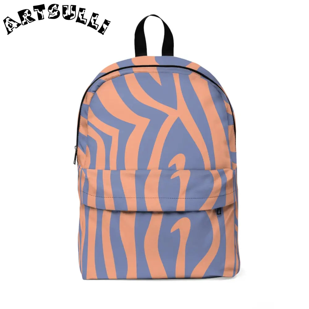 JAKKOUTTHEBXX Wavy Orange Blue Backpack for All-Day Carrying Comfort 2025