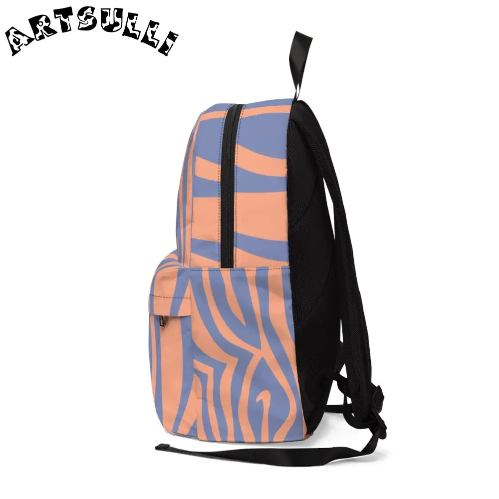 JAKKOUTTHEBXX Wavy Orange Blue Backpack for All-Day Carrying Comfort 2025