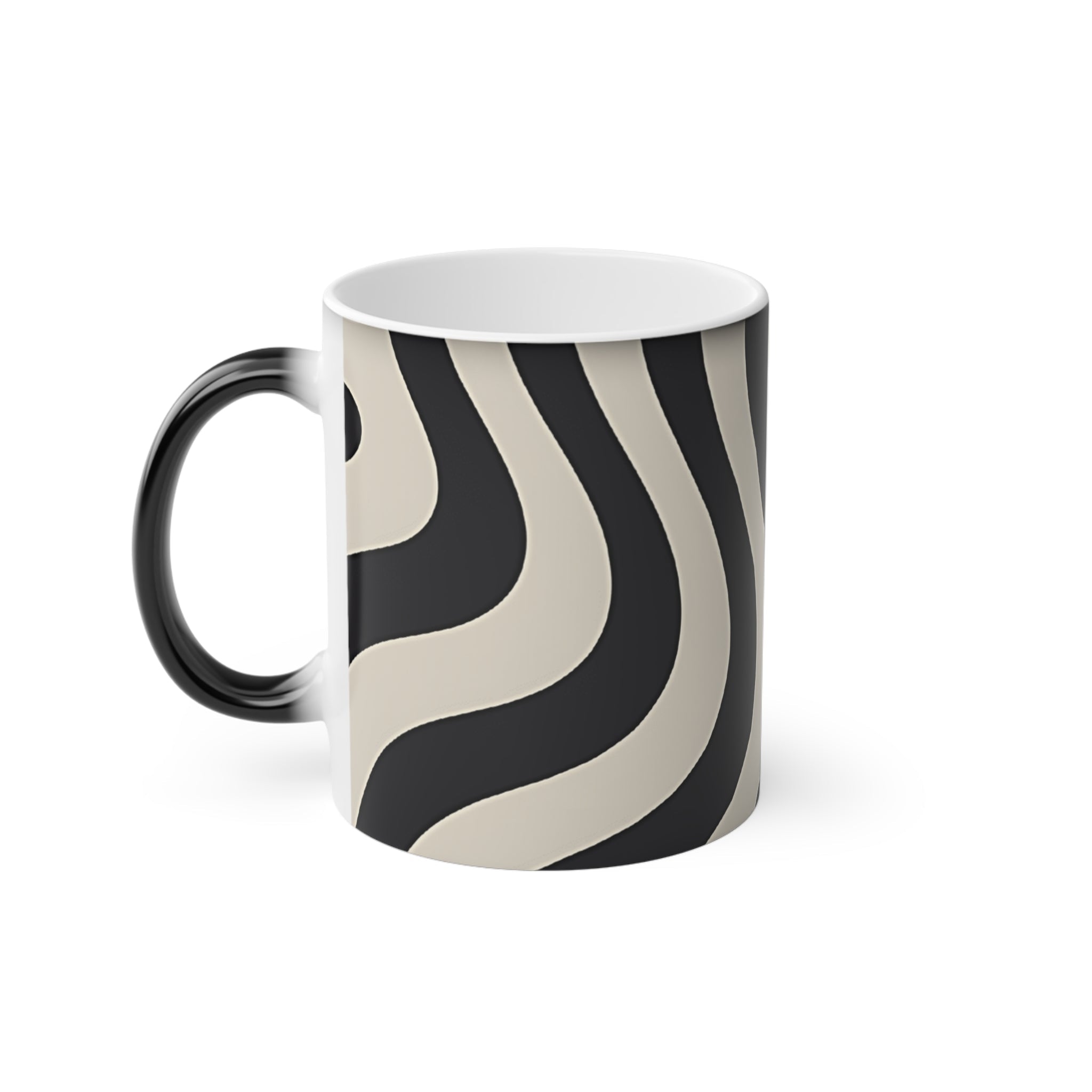 Wavy Stripe Color Changing Mug, Artsulli - Art is Long, Life is Short, Mug, , , , , , , 