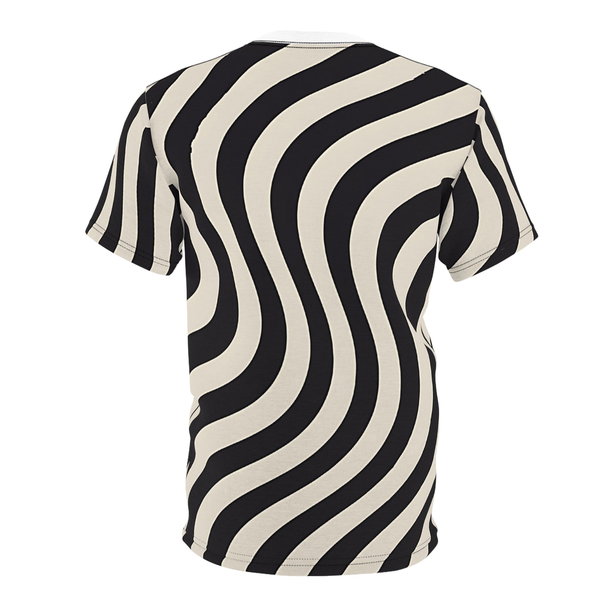 Wavy Stripe Textured T-Shirt, Artsulli - Art is Long, Life is Short, All Over Prints, , , , , , , 