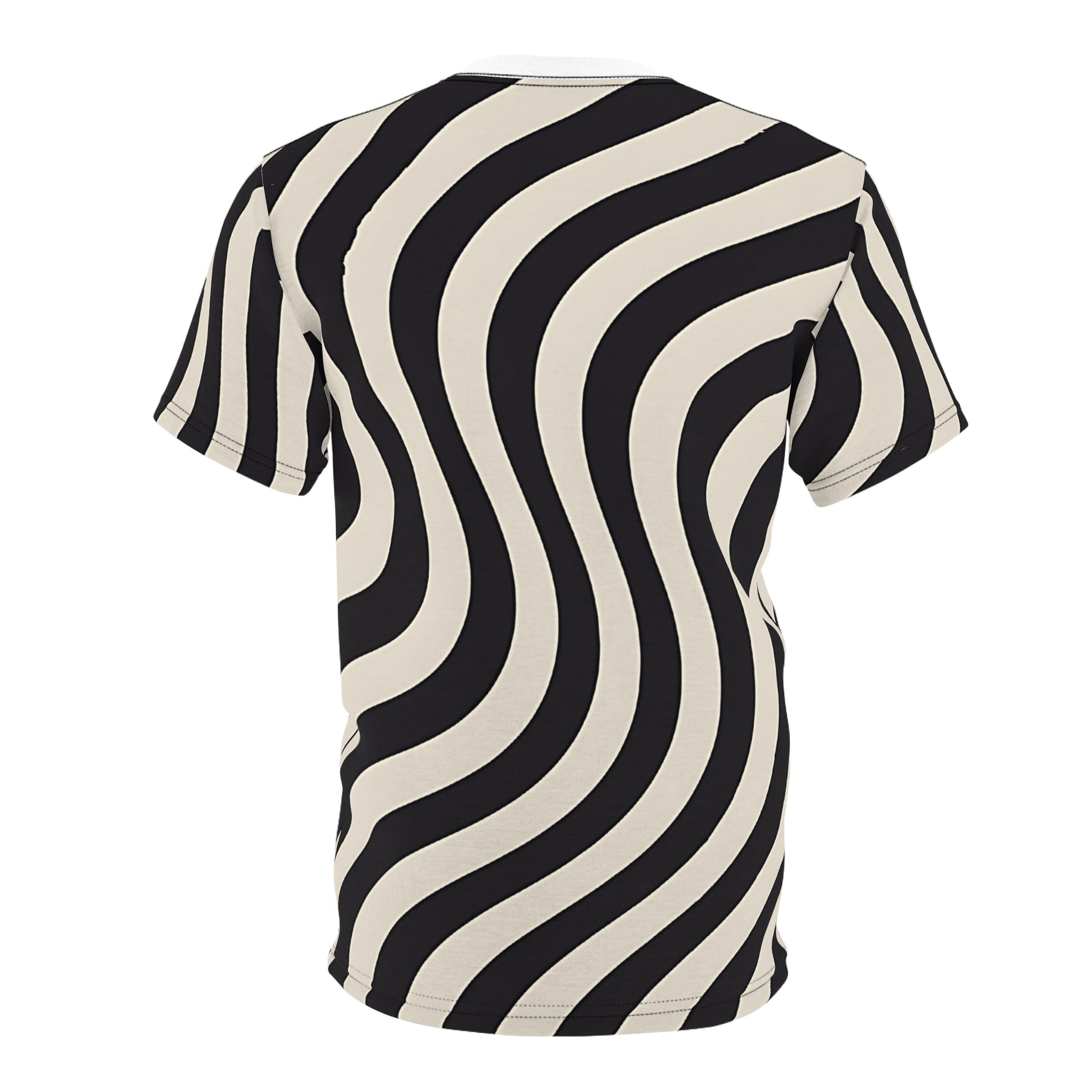 Wavy Stripe Textured T-Shirt, Artsulli - Art is Long, Life is Short, All Over Prints, , , , , , , 
