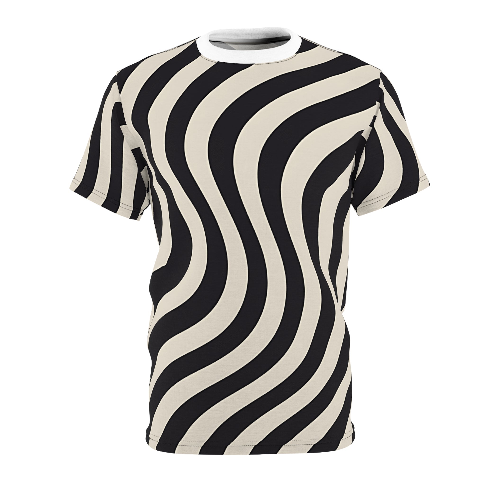 Printify Wavy Stripe Textured T-Shirt 2025