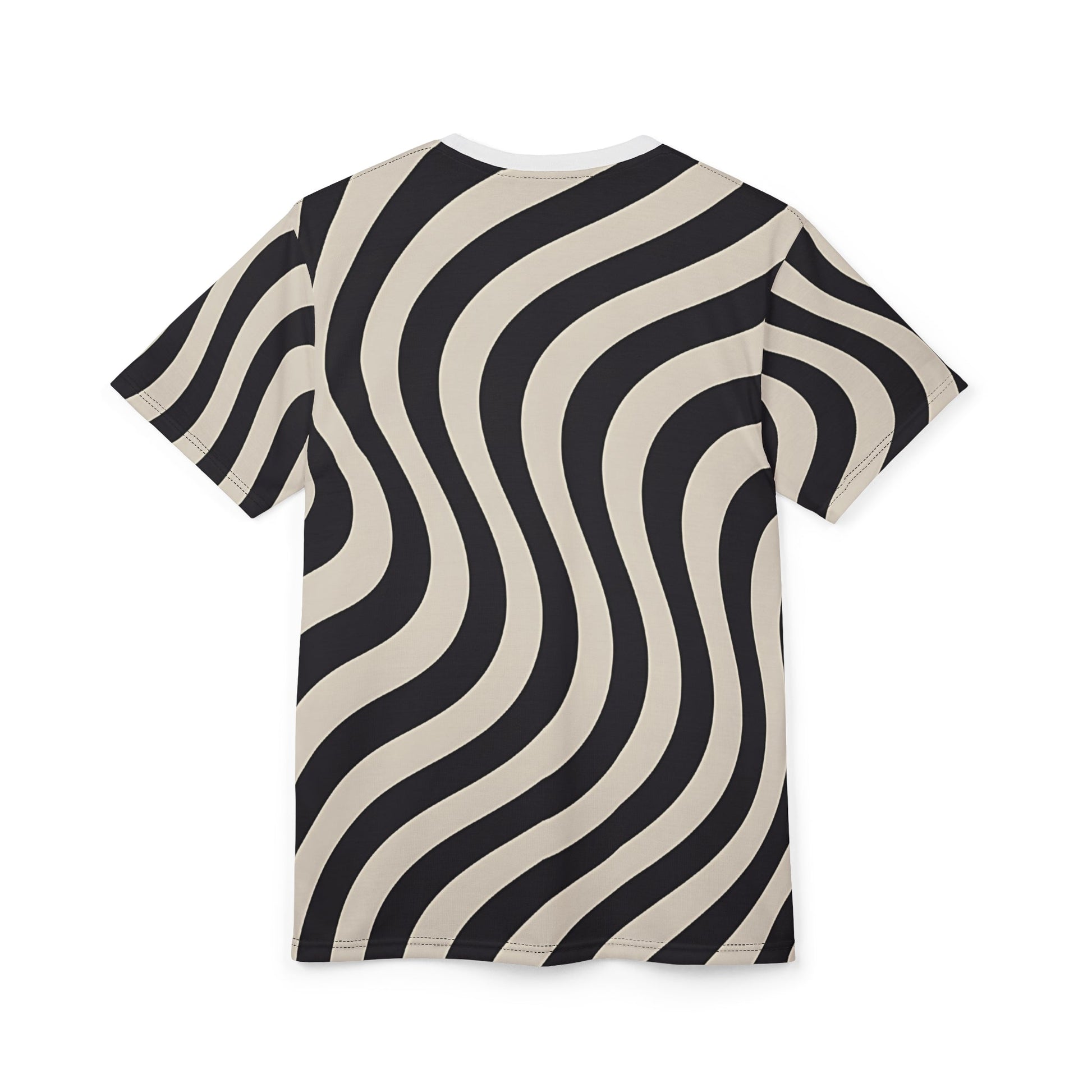 Wavy Stripe Textured T-Shirt, Artsulli - Art is Long, Life is Short, All Over Prints, , , , , , , 