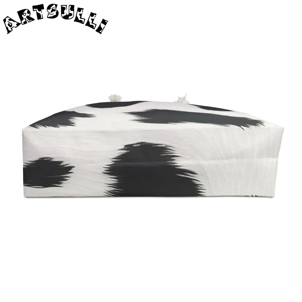 Black and White Cow Print Weekender Tote, Artsulli - Art is Long, Life is Short, Bags, , , , , , , 