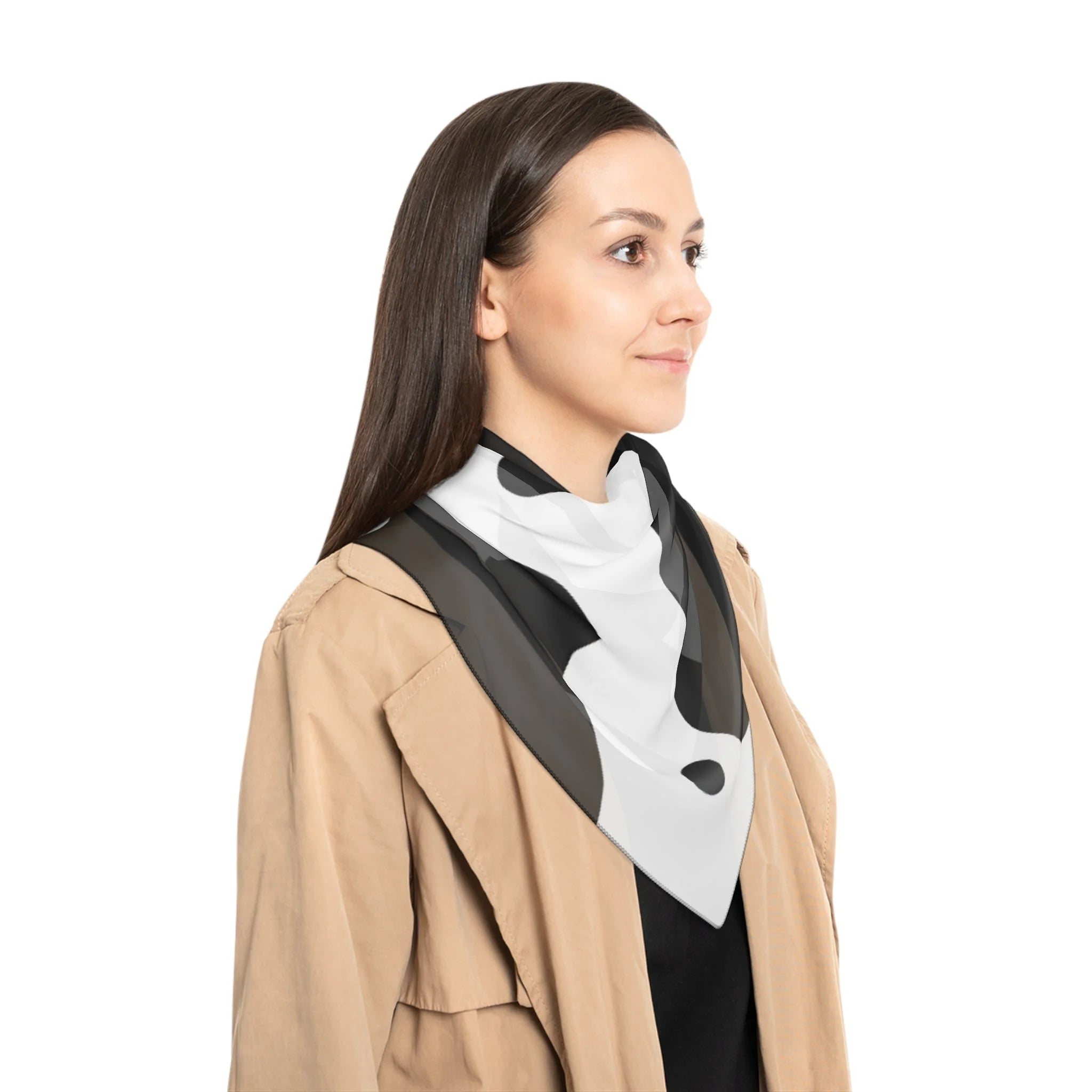 White and Black Cow Print Bandana, Artsulli - Art is Long, Life is Short, Accessories, , , , , , , 