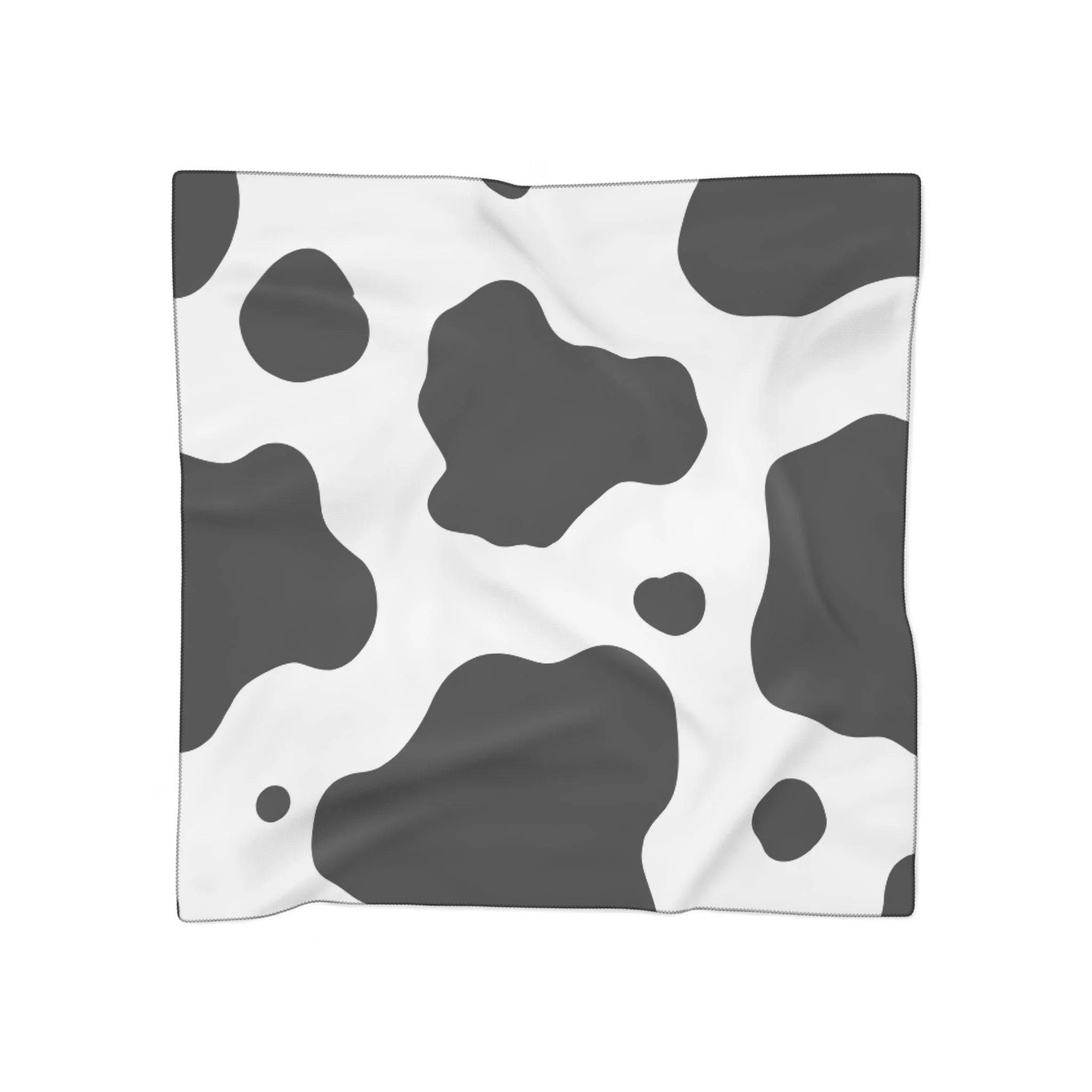 White and Black Cow Print Bandana, Artsulli - Art is Long, Life is Short, Accessories, Color, Poly chiffon, Size, 50" × 50", , , 33757680062187