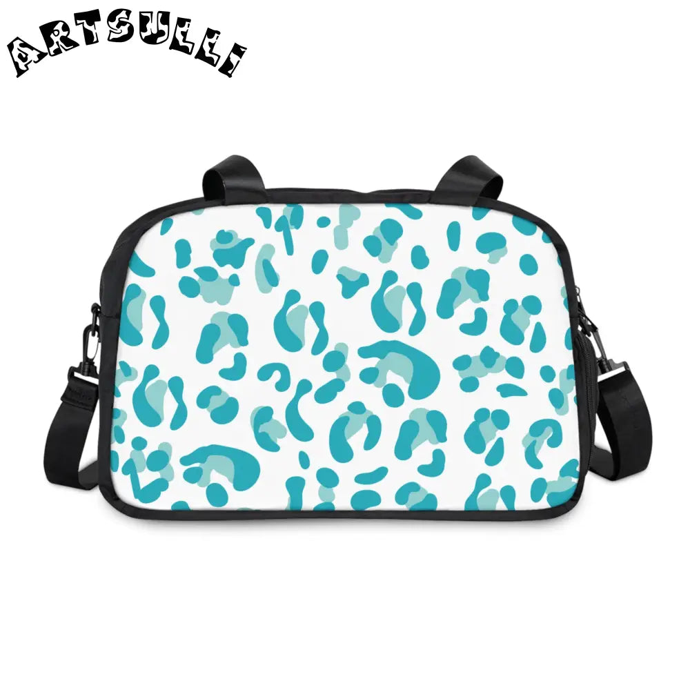 JAKKOUTTHEBXX White and Blue Leopard Fitness Handbag 2025