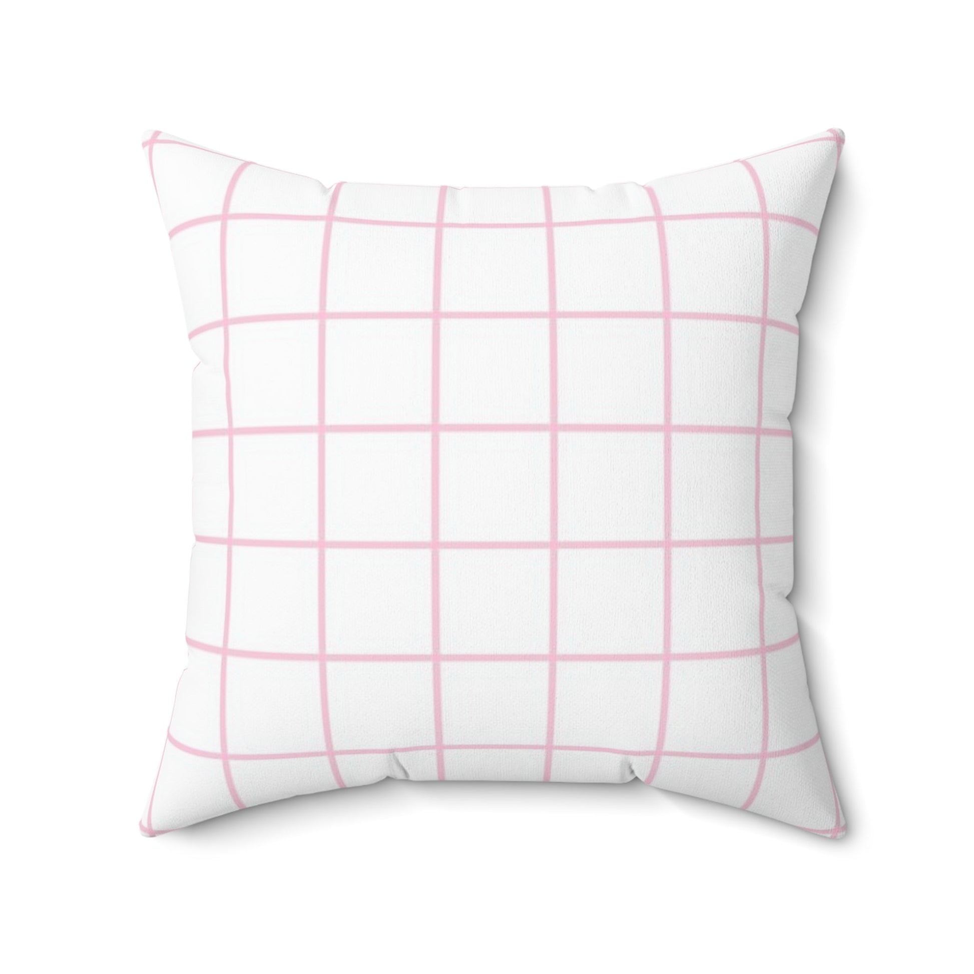 White and Pink Grid Throw Pillow, Artsulli - Art is Long, Life is Short, Home Decor, Size, 20" × 20", , , , , 12319363168161491372