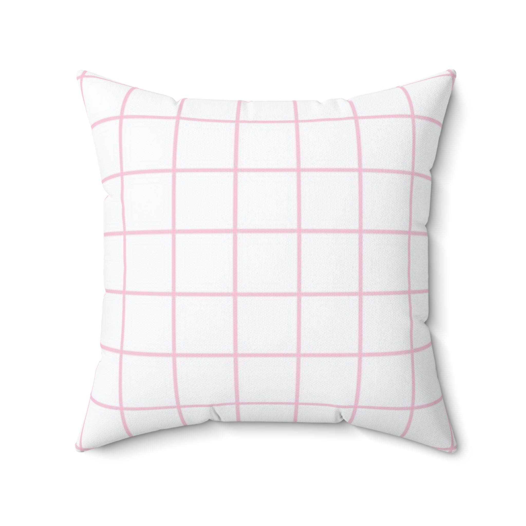 White and Pink Grid Throw Pillow, Artsulli - Art is Long, Life is Short, Home Decor, Size, 20" × 20", , , , , 12319363168161491372