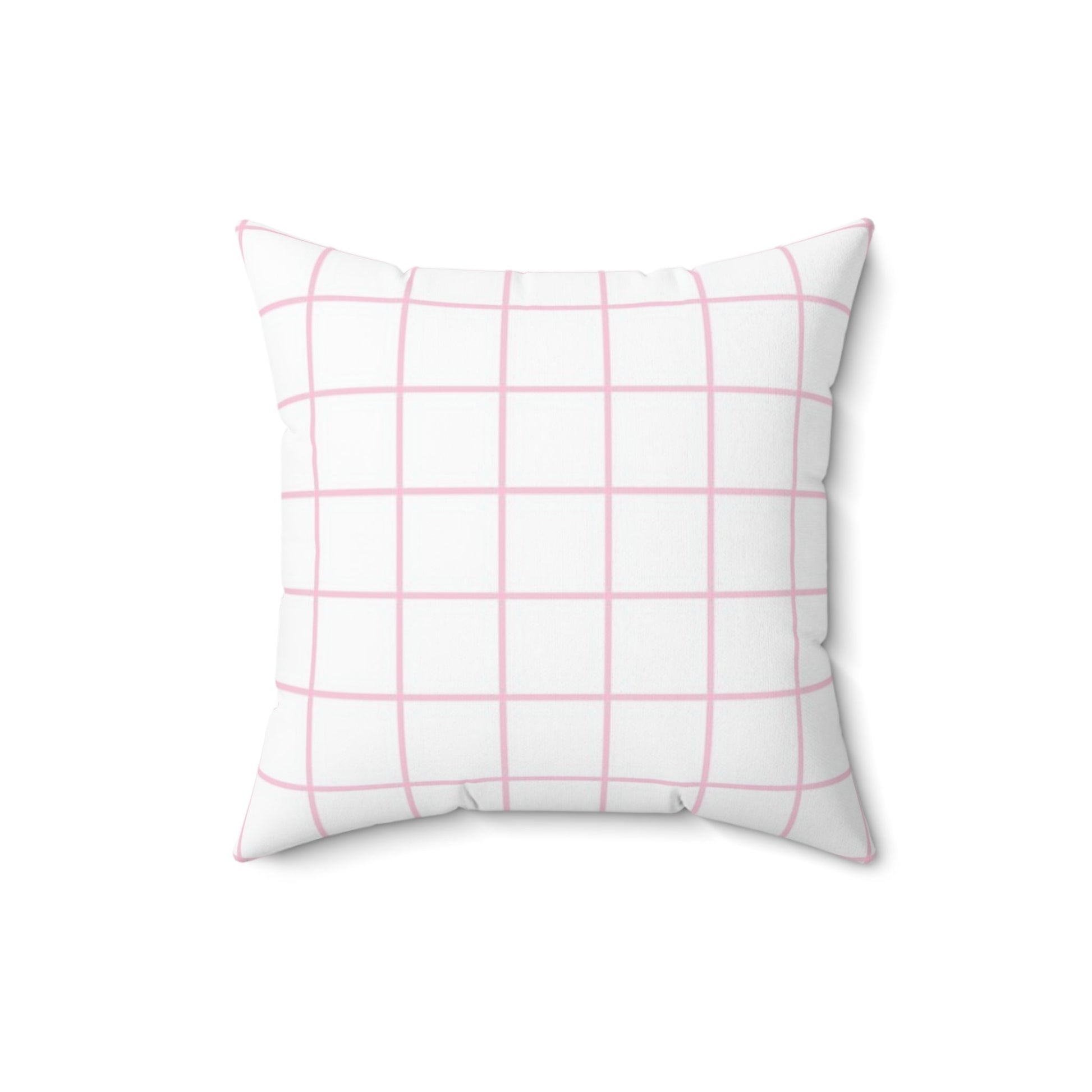 White and Pink Grid Throw Pillow, Artsulli - Art is Long, Life is Short, Home Decor, Size, 16" × 16", , , , , 29238263319399898674