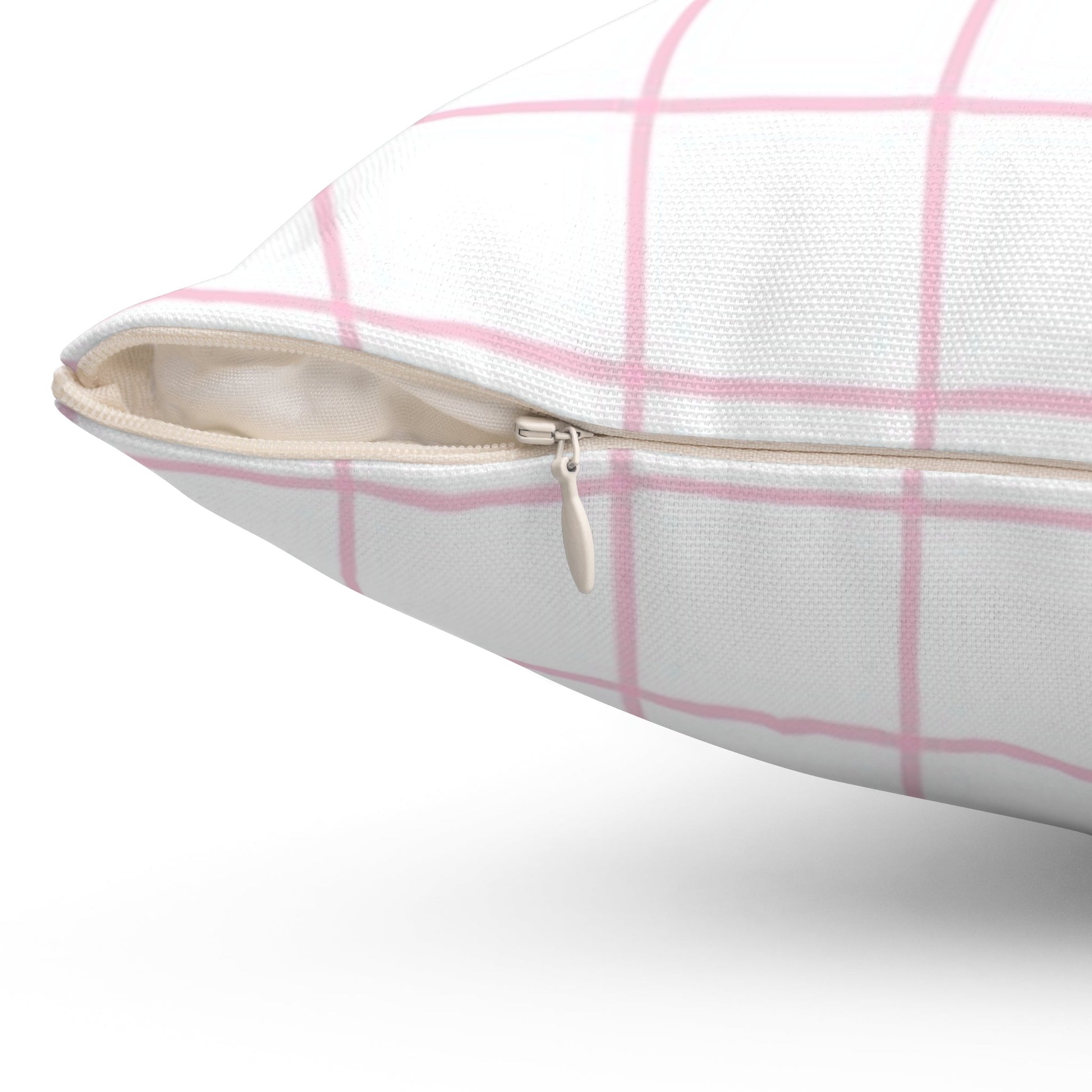 White and Pink Grid Throw Pillow, Artsulli - Art is Long, Life is Short, Home Decor, , , , , , , 