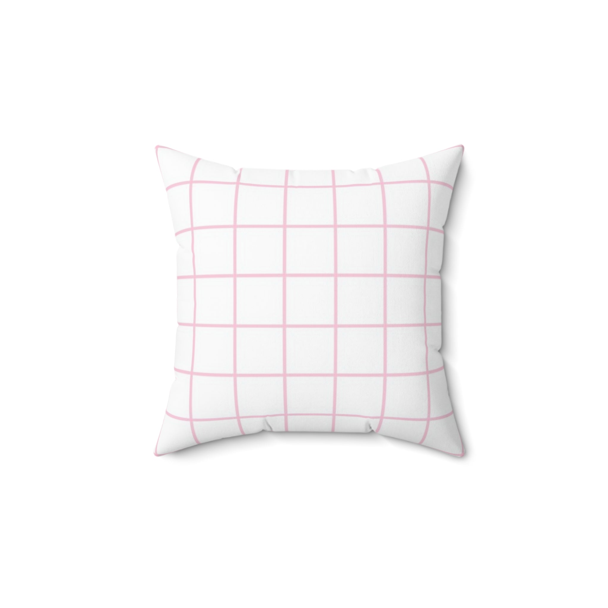 White and Pink Grid Throw Pillow, Artsulli - Art is Long, Life is Short, Home Decor, Size, 14" × 14", , , , , 84589078986473151649
