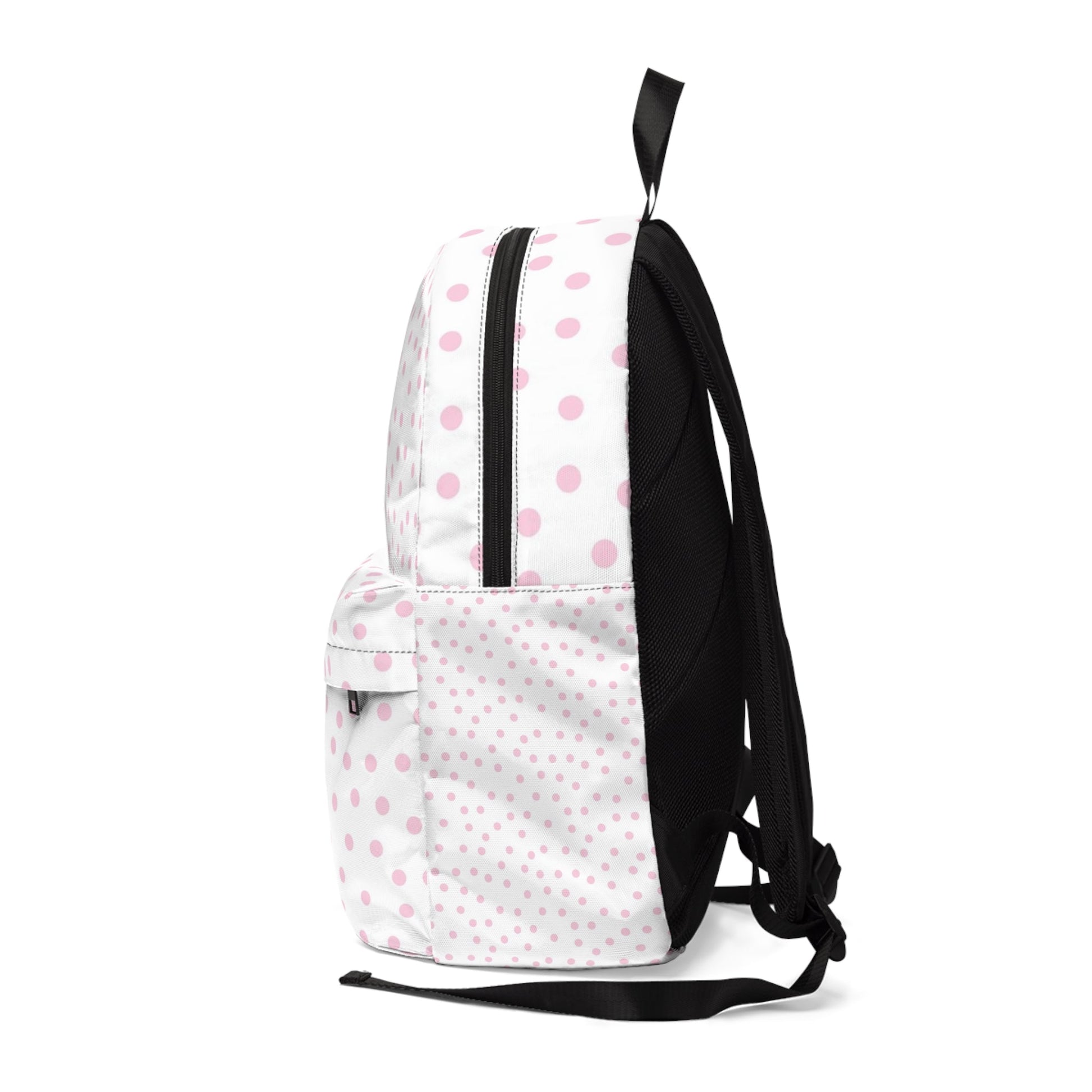 White and Pink Polka Dot Backpack, Artsulli - Art is Long, Life is Short, Bags, , , , , , , 
