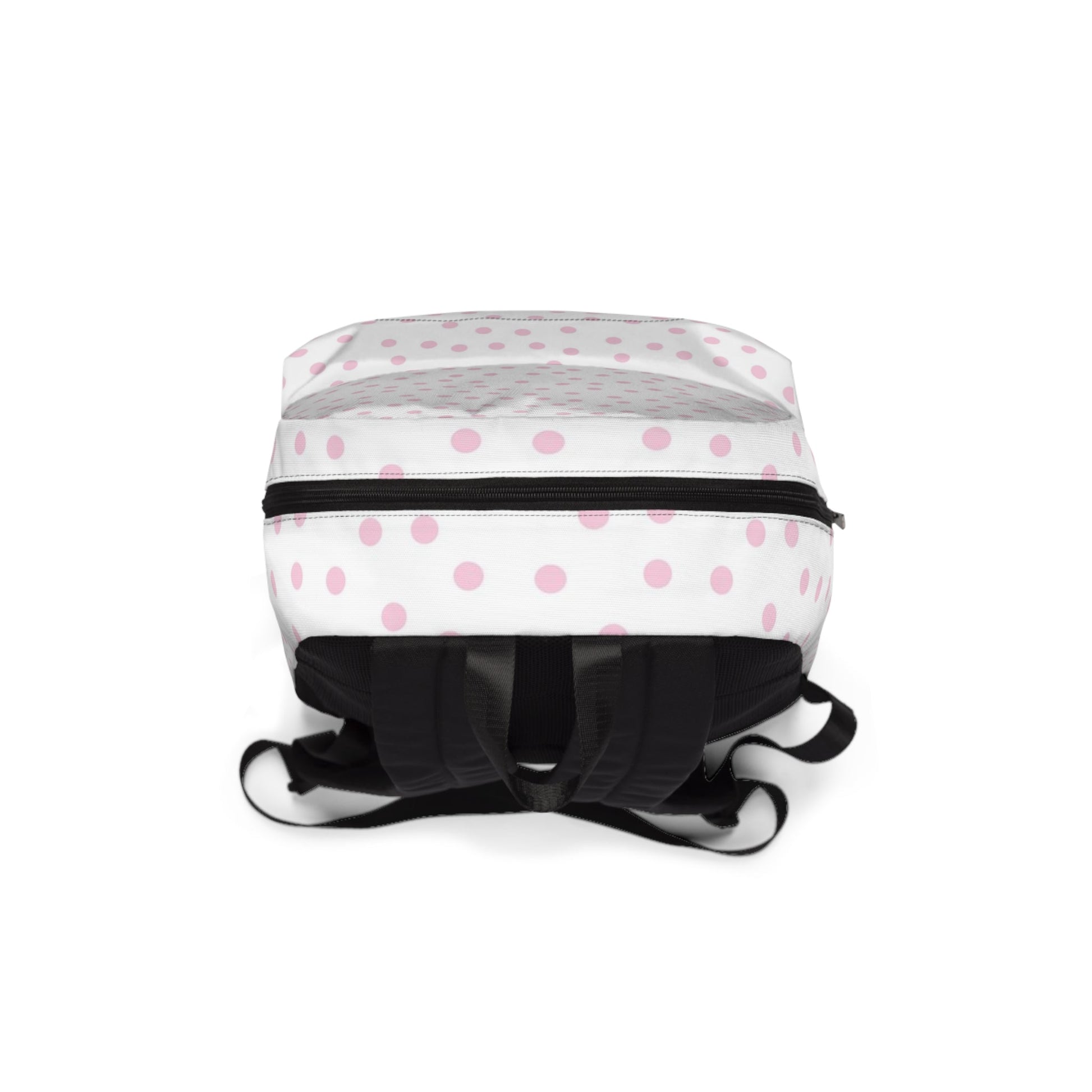 White and Pink Polka Dot Backpack, Artsulli - Art is Long, Life is Short, Bags, , , , , , , 