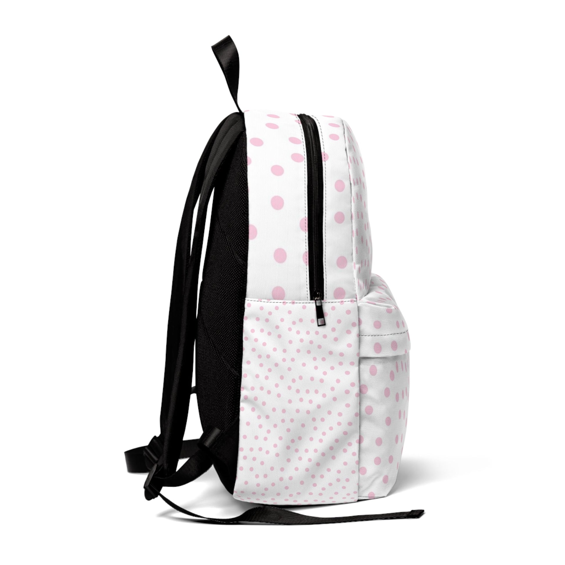 White and Pink Polka Dot Backpack, Artsulli - Art is Long, Life is Short, Bags, , , , , , , 