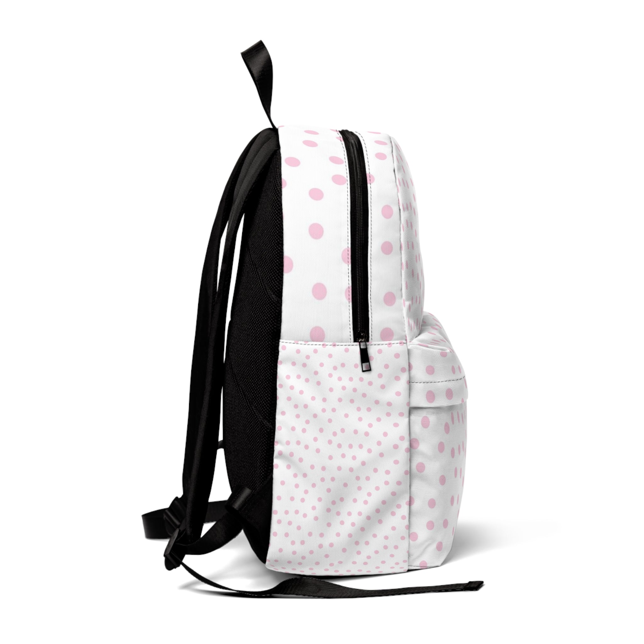 White and Pink Polka Dot Backpack, Artsulli - Art is Long, Life is Short, Bags, , , , , , , 