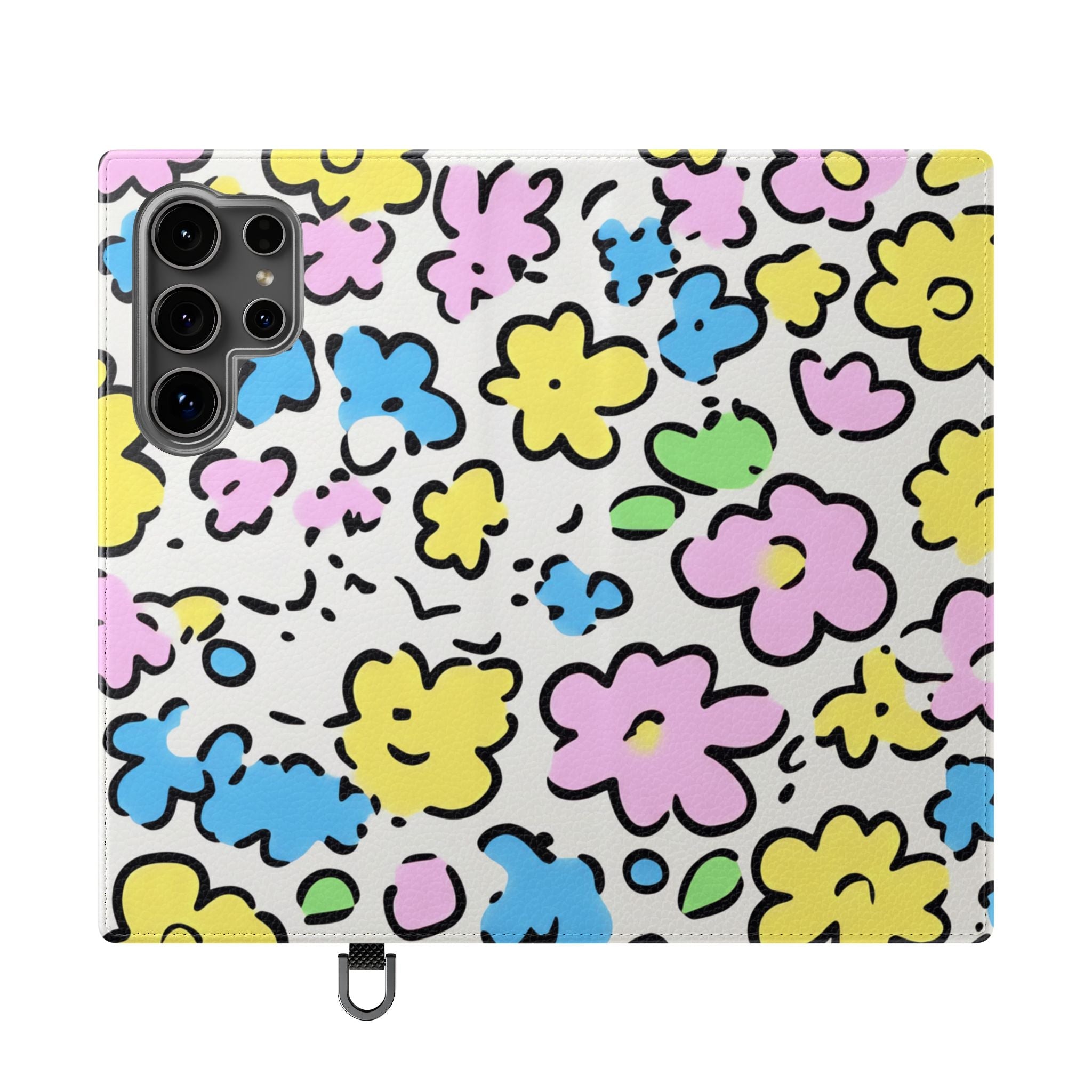 White Colorful Floral Flip Cases, Artsulli - Art is Long, Life is Short, Phone Case, Size, Samsung Galaxy S24 Ultra, , , , , 31657525938341917804
