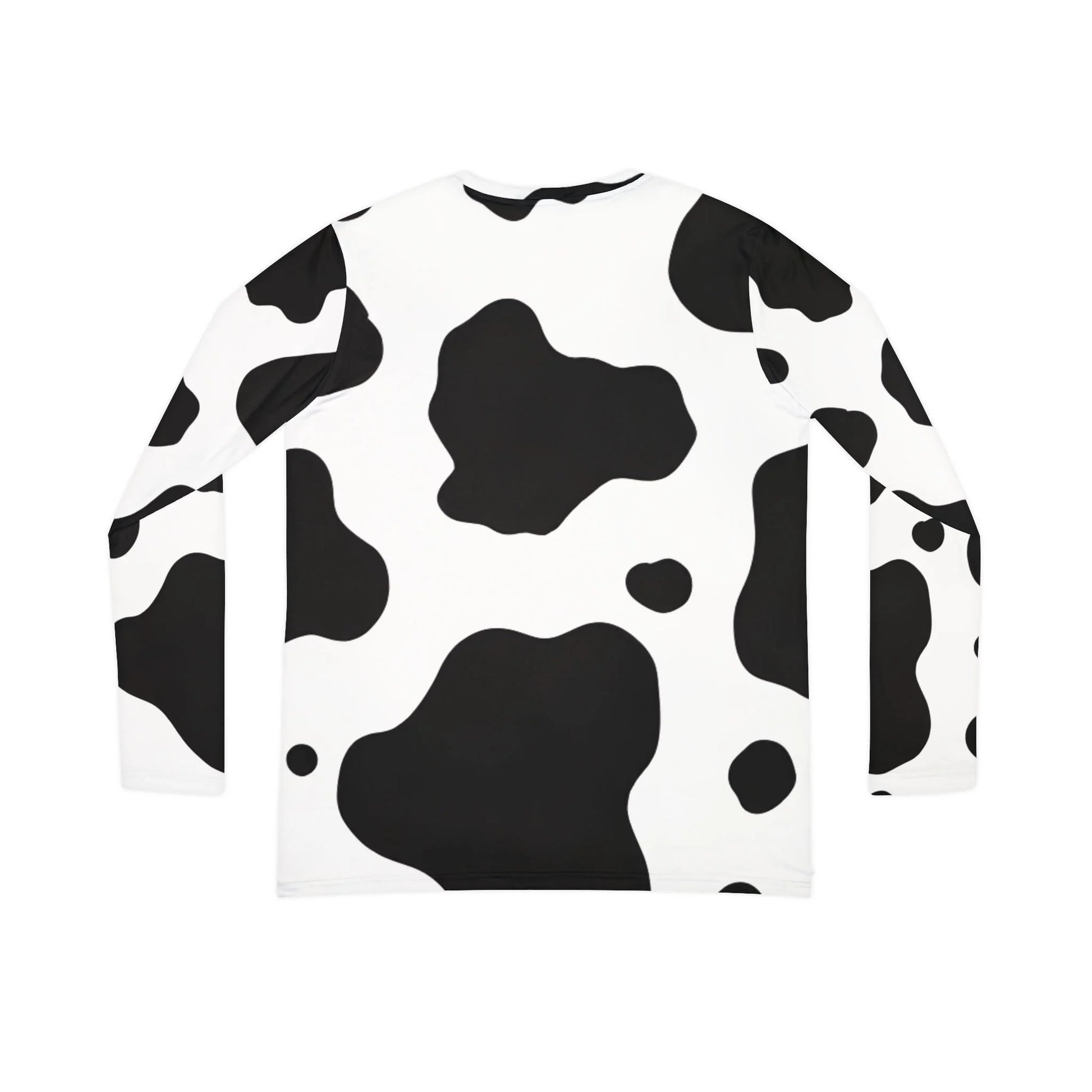 White Cow Print Long Sleeve Shirt, Artsulli - Art is Long, Life is Short, All Over Prints, , , , , , , 