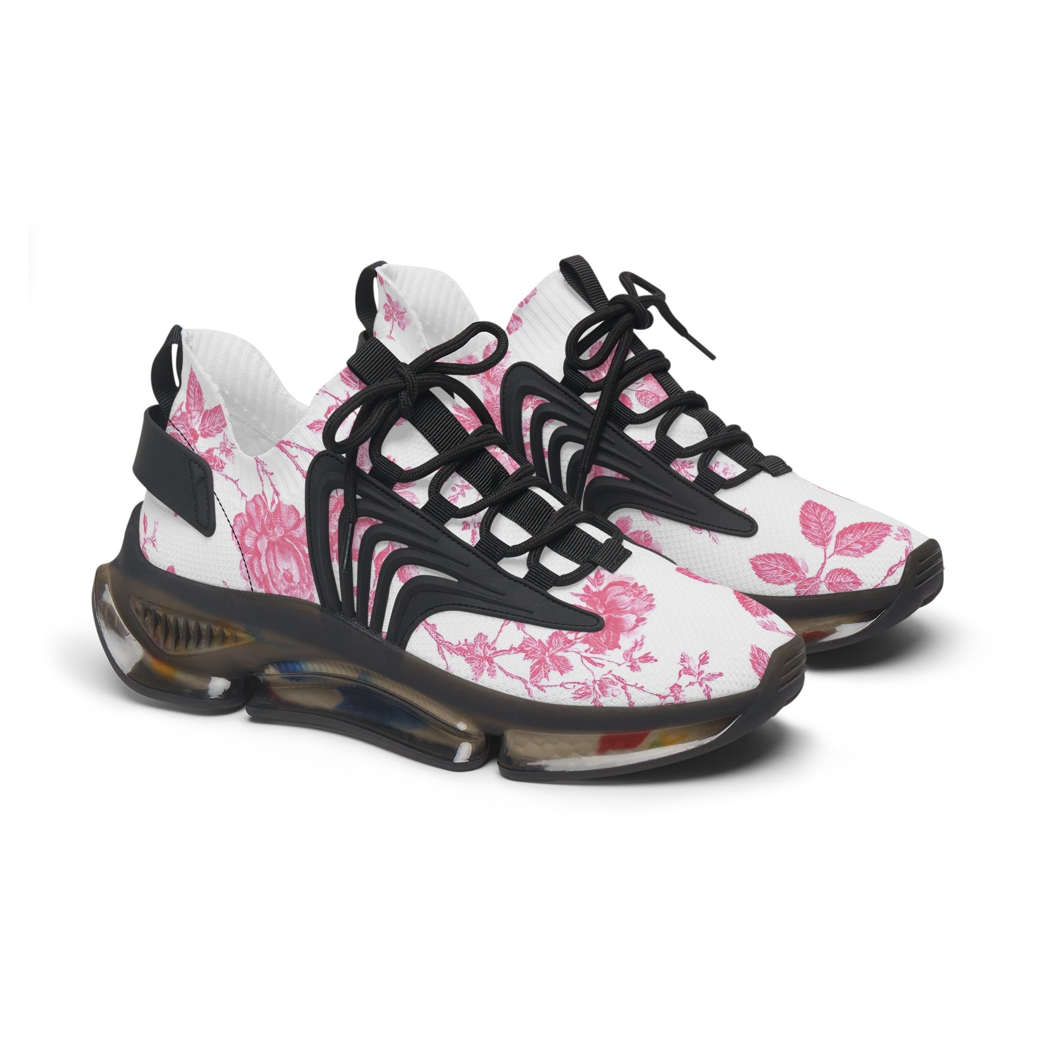White Floral Mesh Sneakers, Artsulli - Art is Long, Life is Short, Shoes, Color, Black sole, Size, US 5.5, , , 17981115510116982024