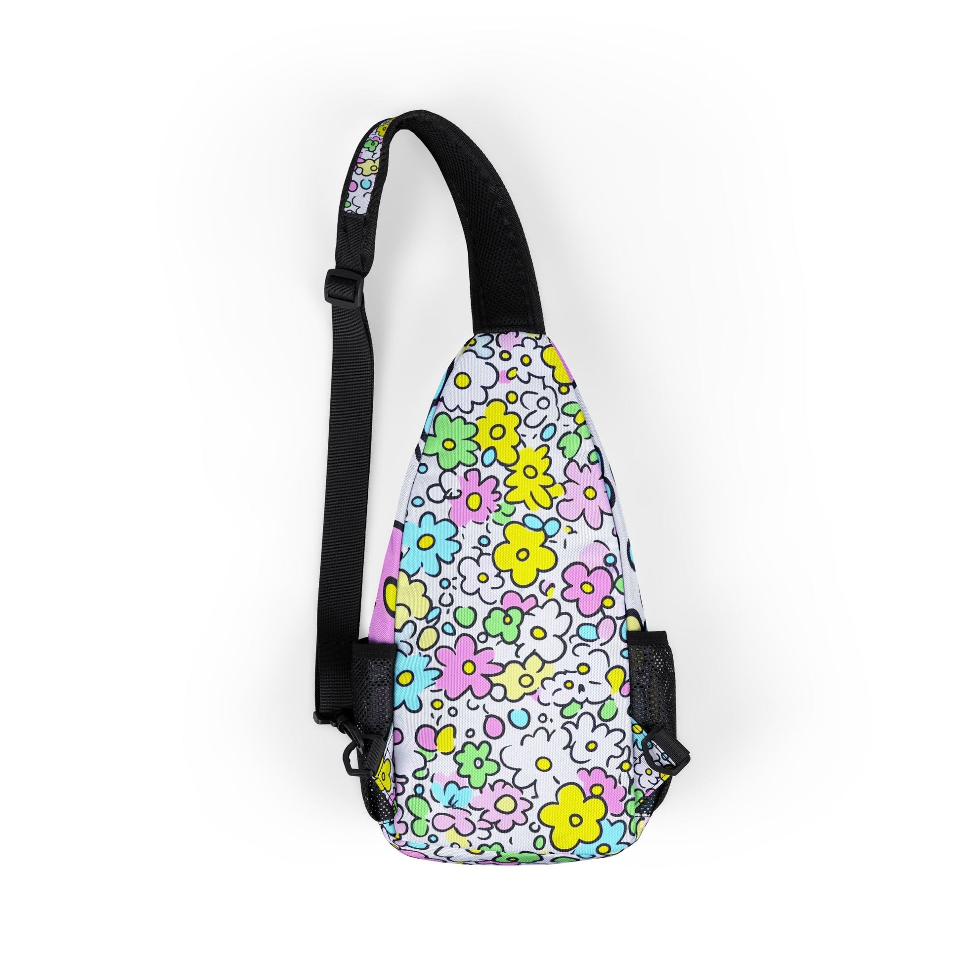Printify White Floral Print Chest Bag 2025