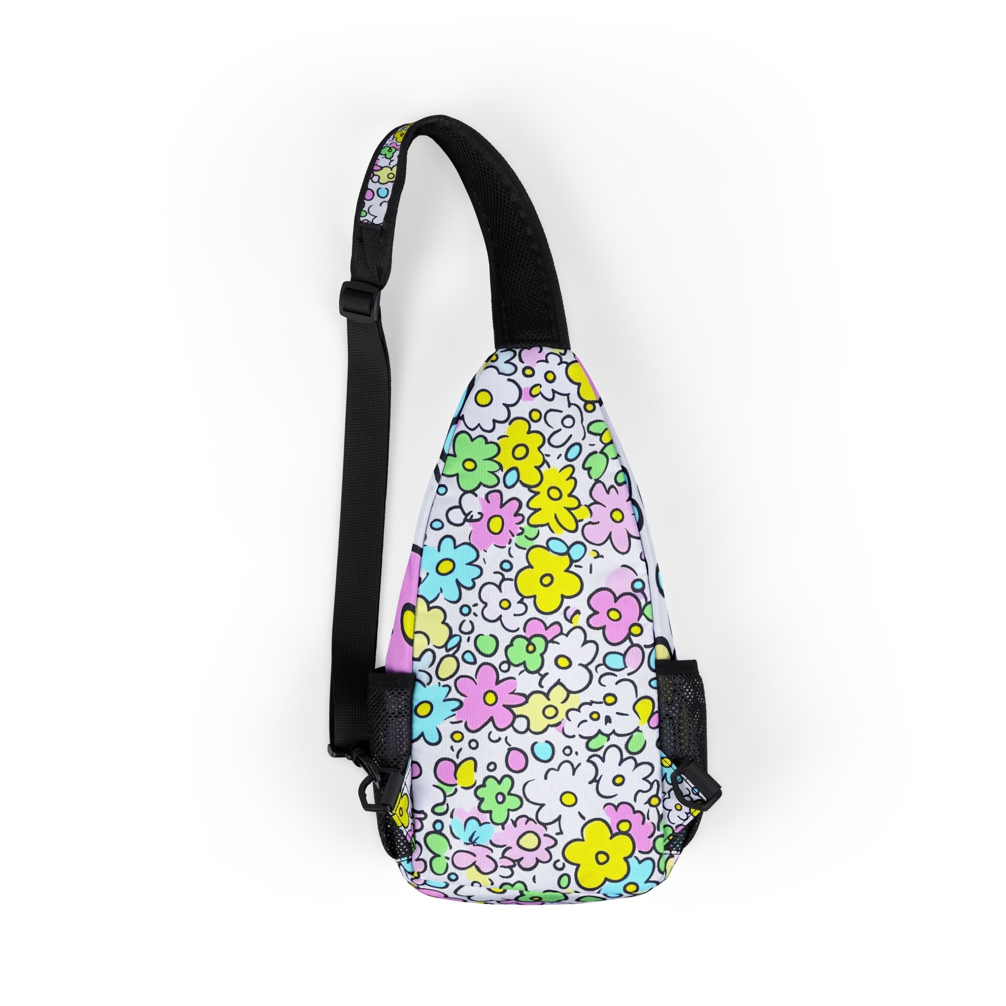 Printify White Floral Print Chest Bag 2025