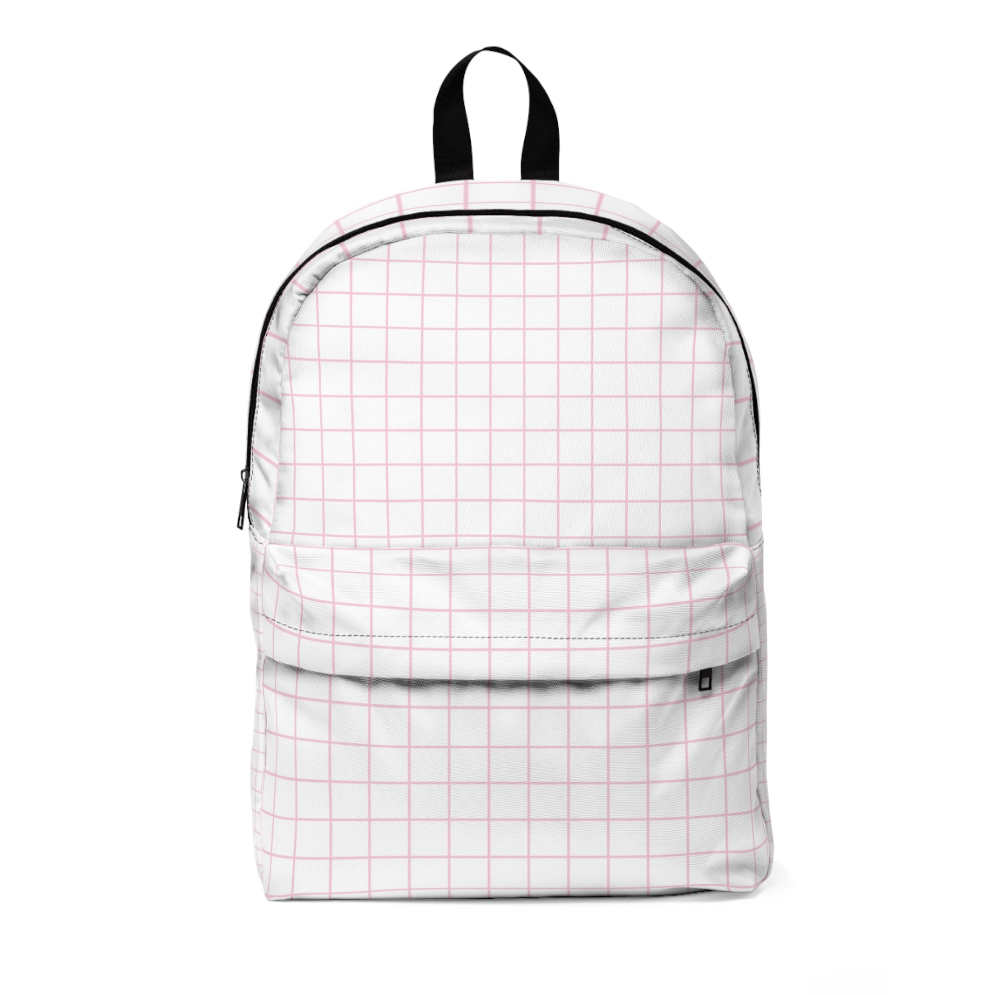 White Grid Pattern Backpack, Artsulli - Art is Long, Life is Short, Bags, Size, One size, , , , , 13000813177182538309