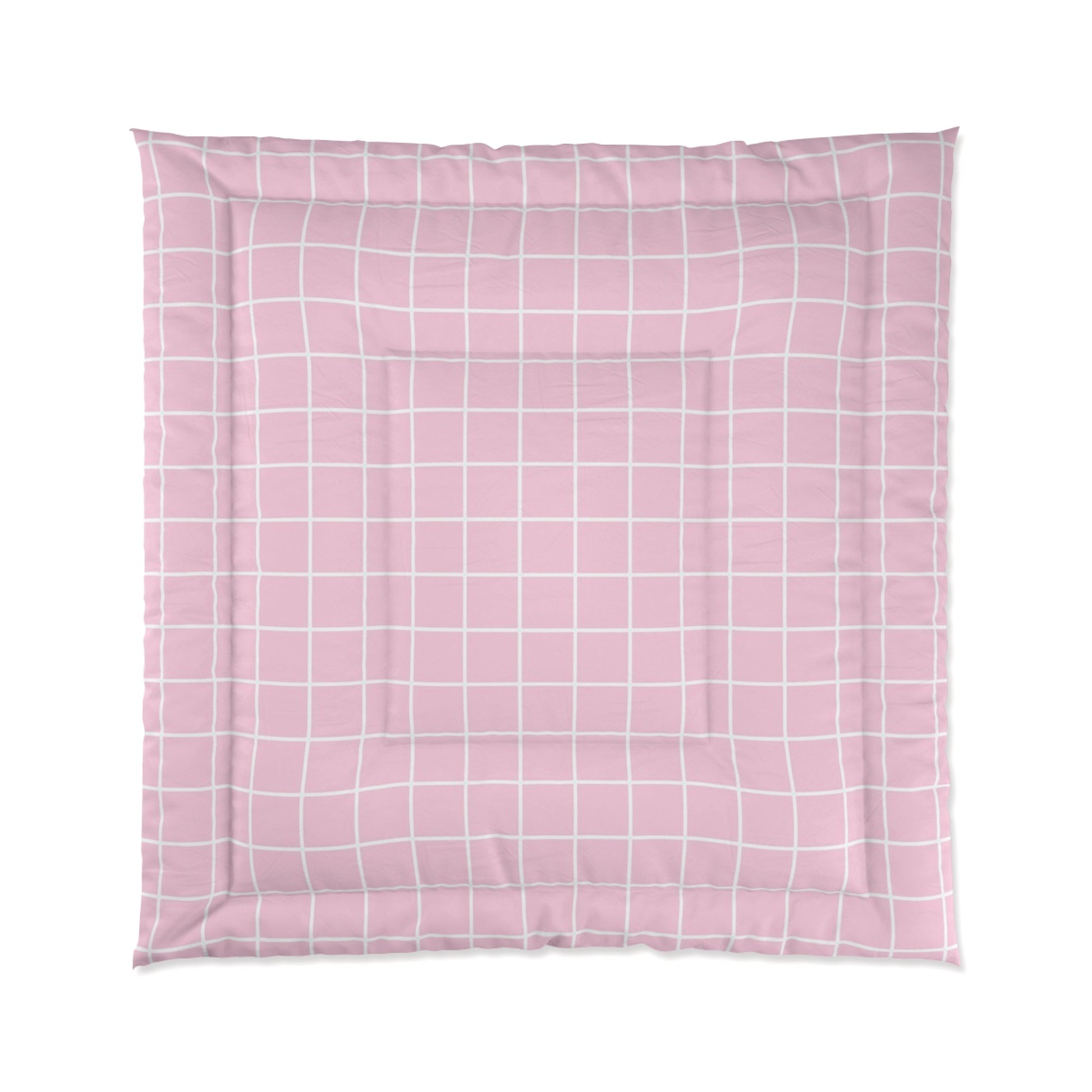 JAKKOUTTHEBXX White Grid Pink Comforter 2025